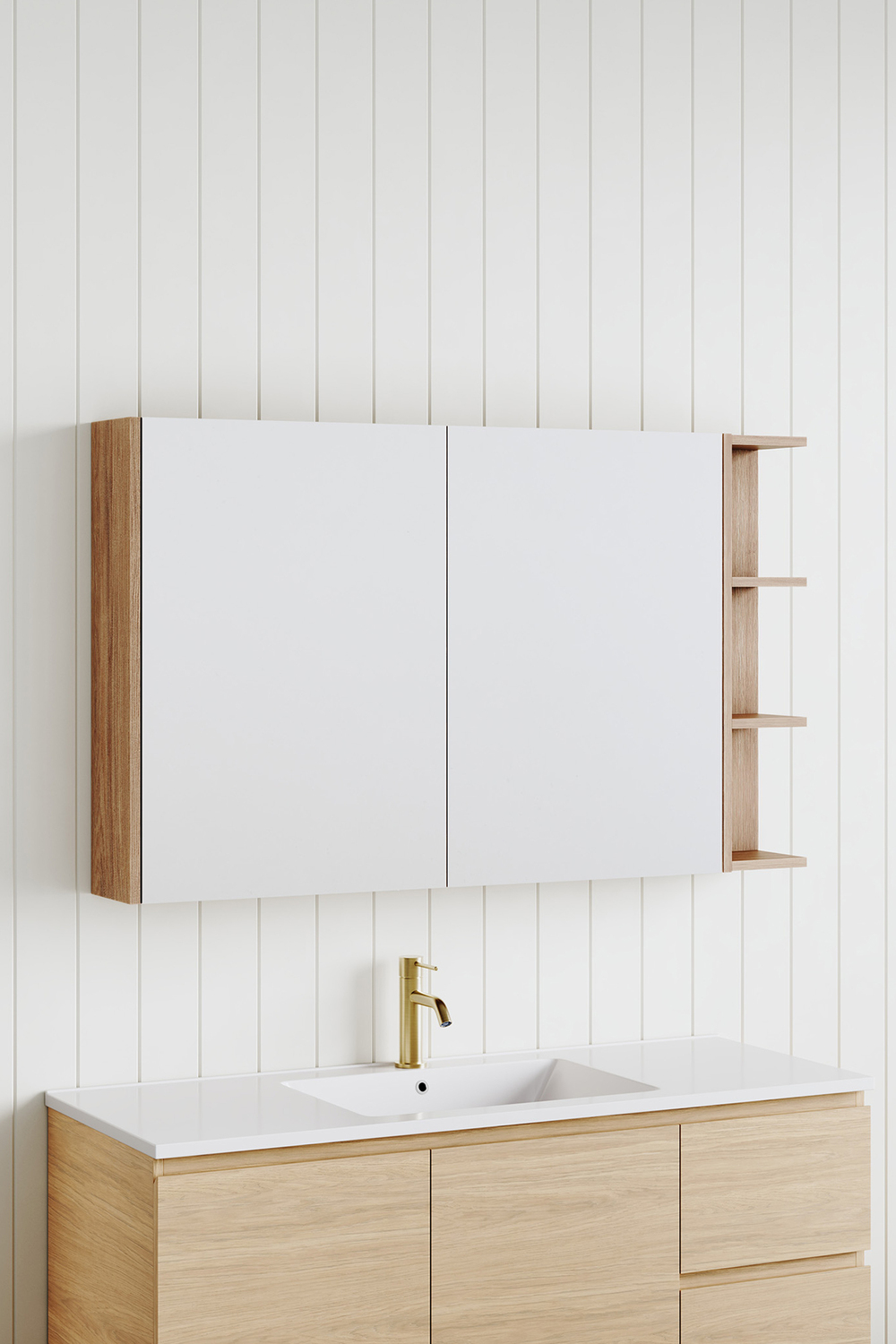 New York 1200mm Rectangle Mirrored Shaving Cabinet