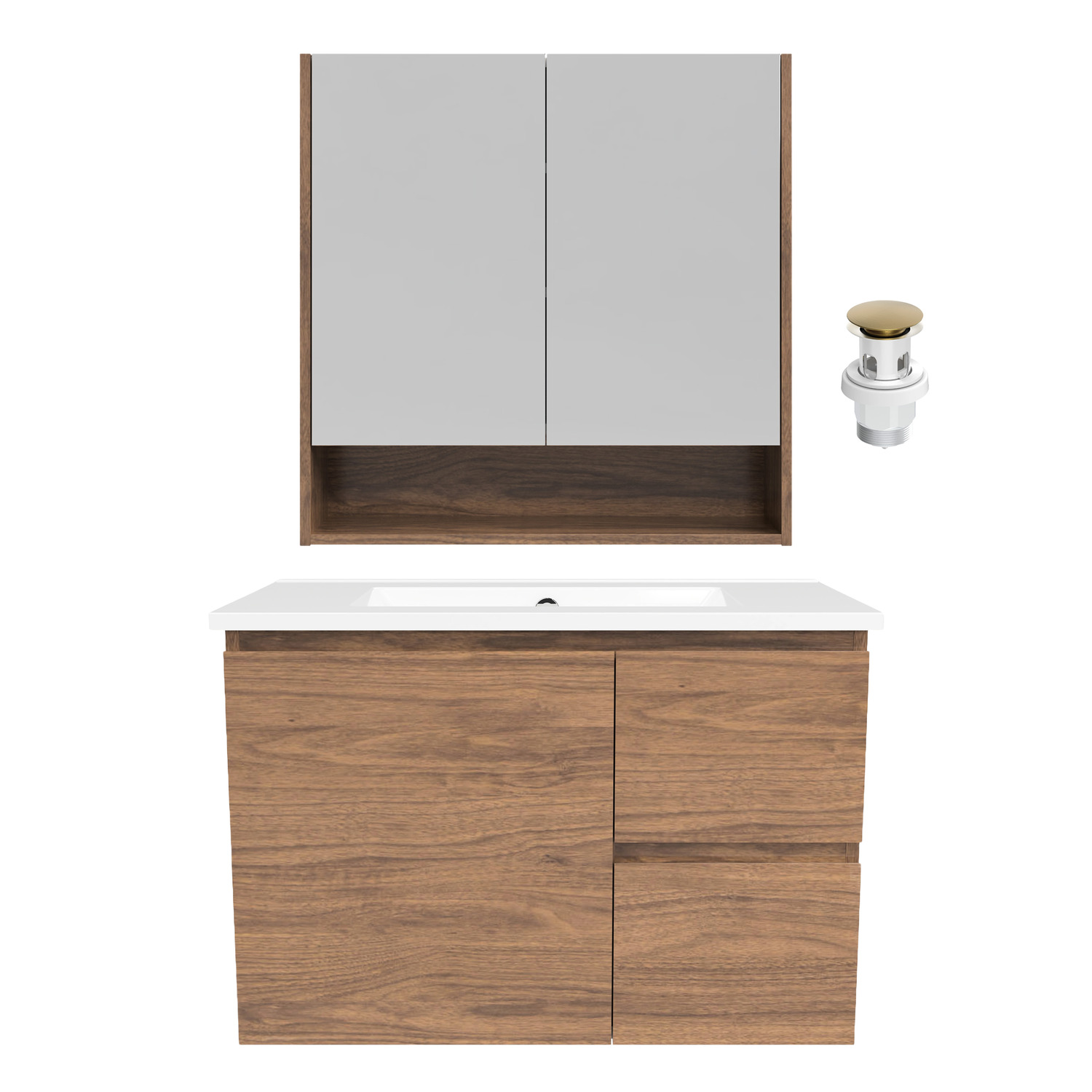 Nevada 750mm Wall Hung Vanity Package with Mirror
