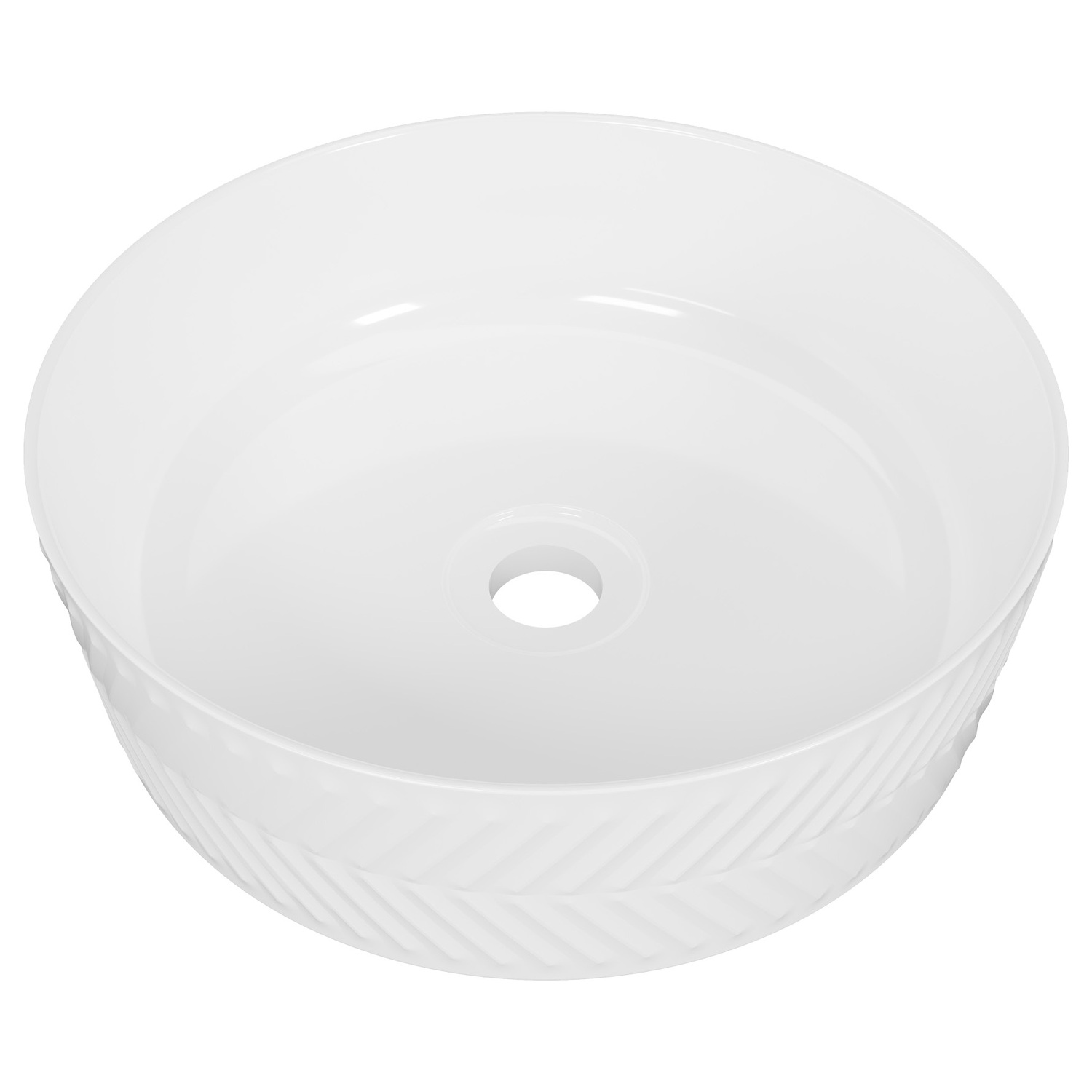 Allure Arrow 360mm Round Ceramic Above Counter Basin
