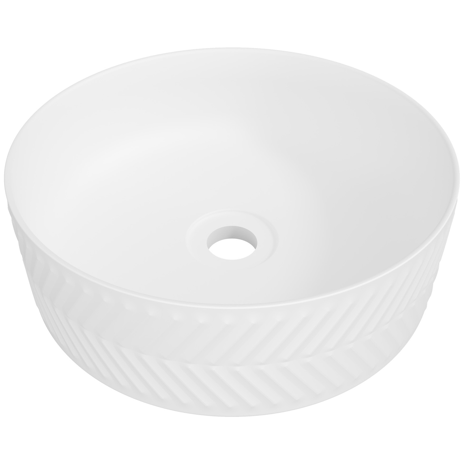 Allure Arrow 360mm Round Ceramic Above Counter Basin