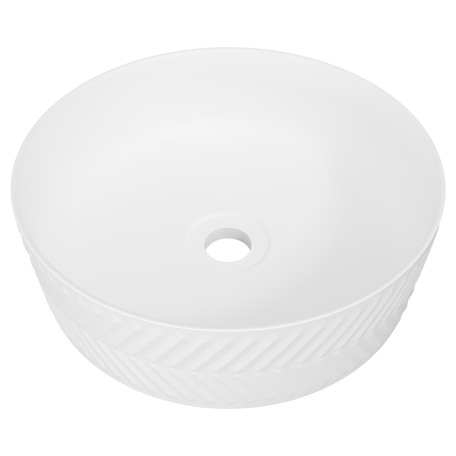 Allure Arrow 360mm Round Ceramic Above Counter Basin