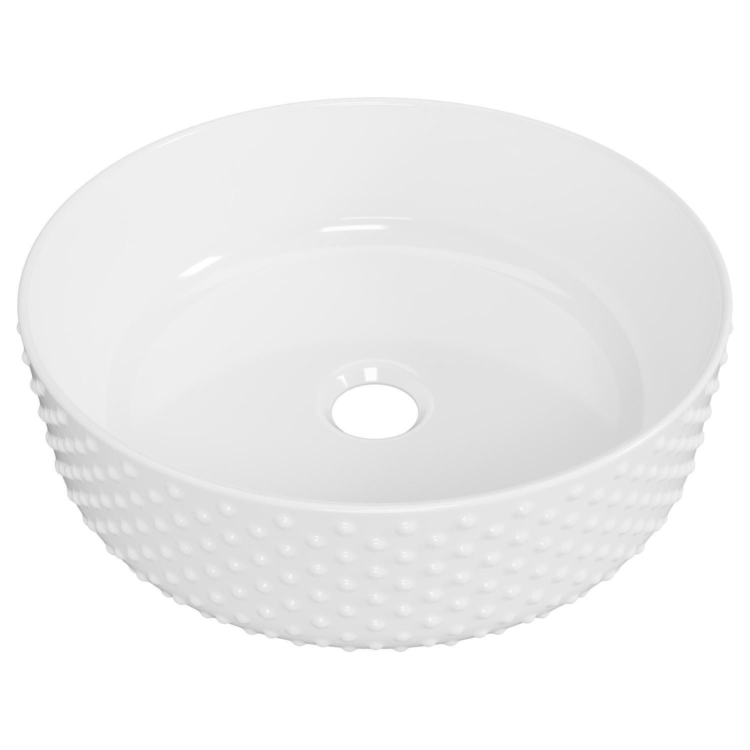 Allure Dimple 360mm Round Ceramic Above Counter Basin