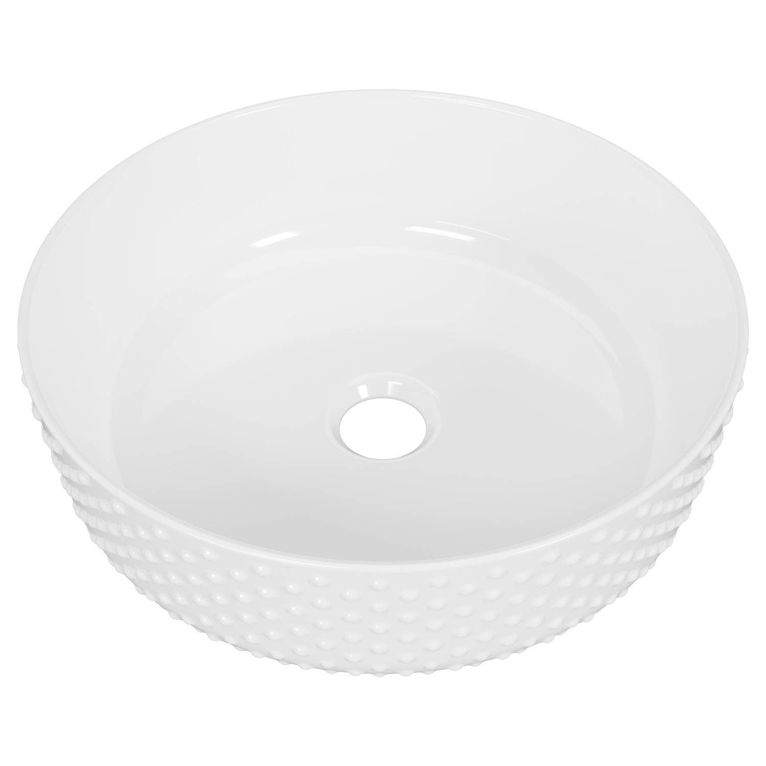 Allure Dimple 360mm Round Ceramic Above Counter Basin
