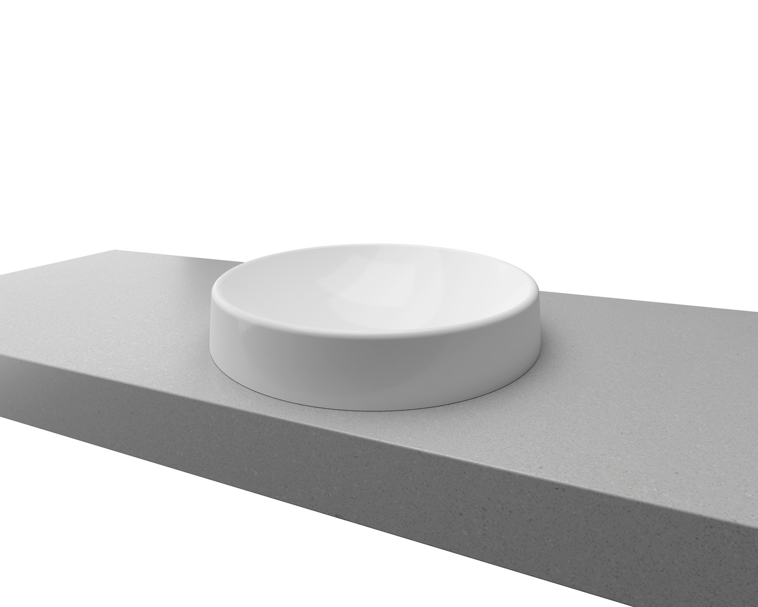 Corrida 430mm Gloss White Round Semi-inset Basin