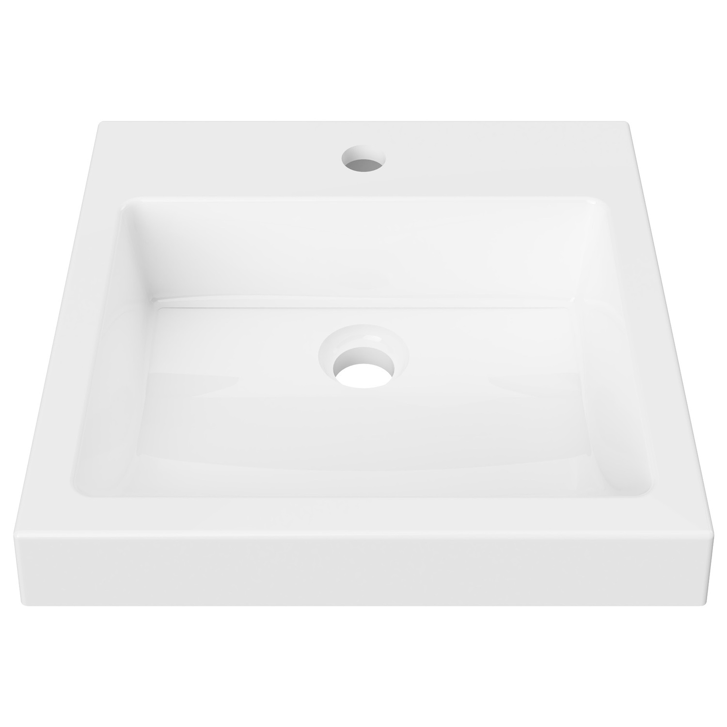 Cove 460mm Gloss White Square Semi-inset Basin