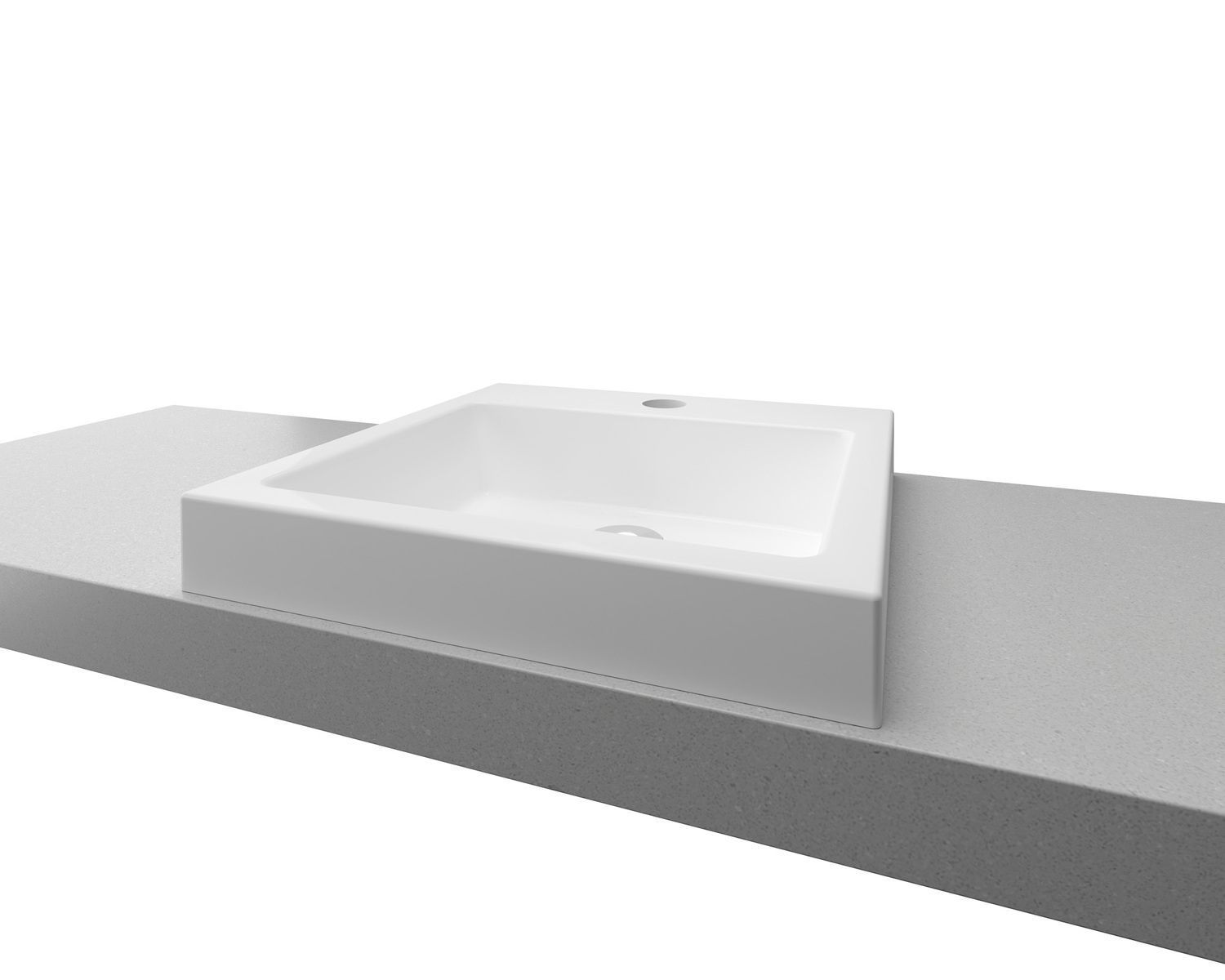 Cove 460mm Gloss White Square Semi-inset Basin