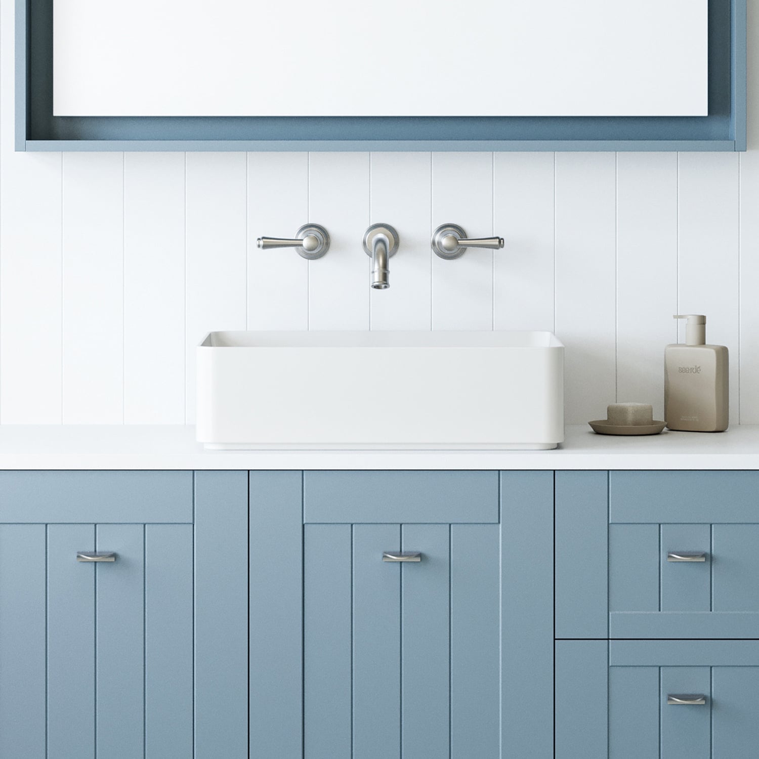 August 500mm Gloss White Above Counter Basin