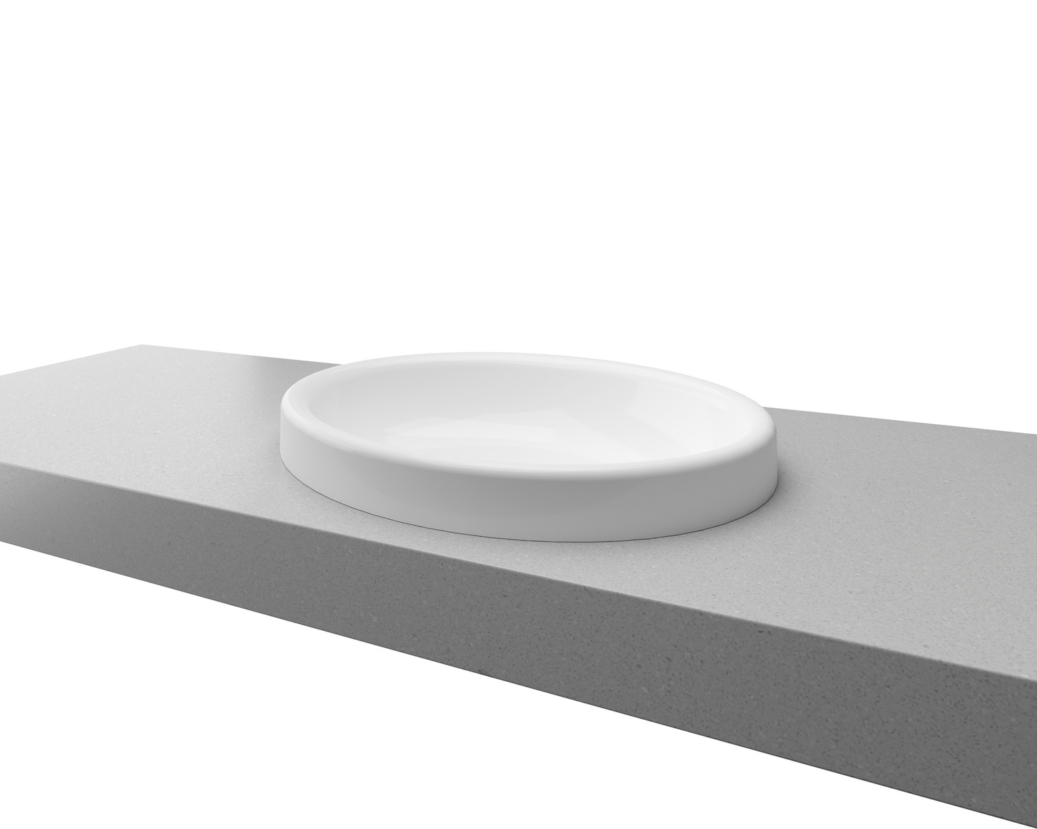 Coast 495mm Gloss White Oval Semi-inset Basin