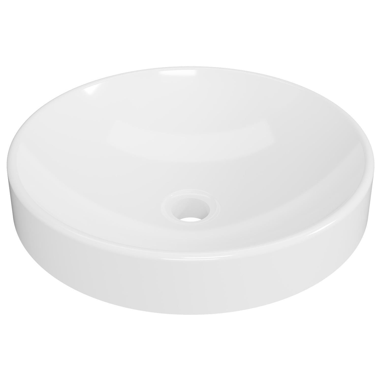 Corrida 430mm Gloss White Round Semi-inset Basin