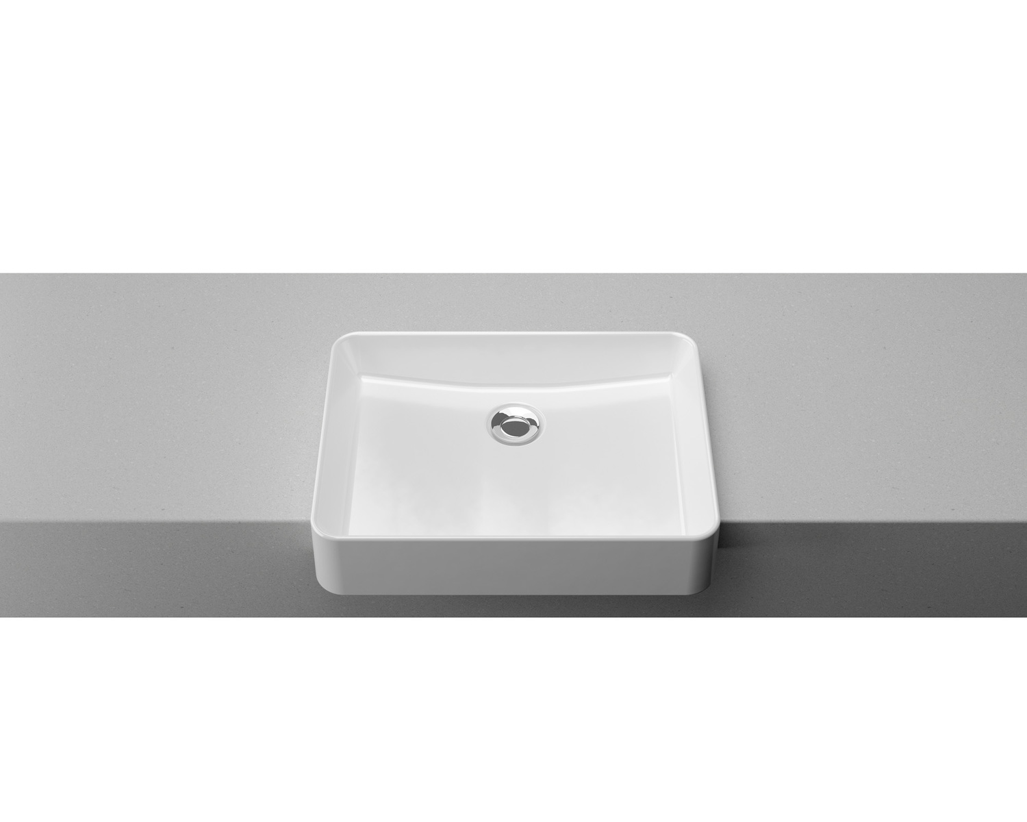 Fergus 500mm Gloss White Semi-recessed Basin