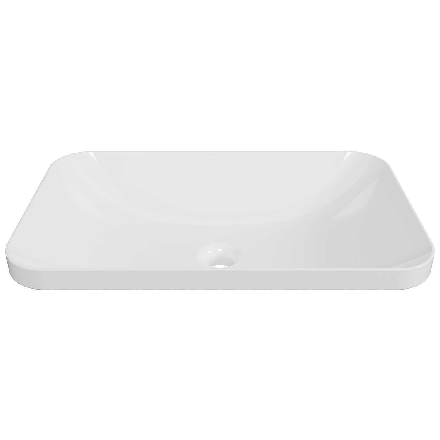 George 600mm Rectangular Ceramic Semi-Inset Basin