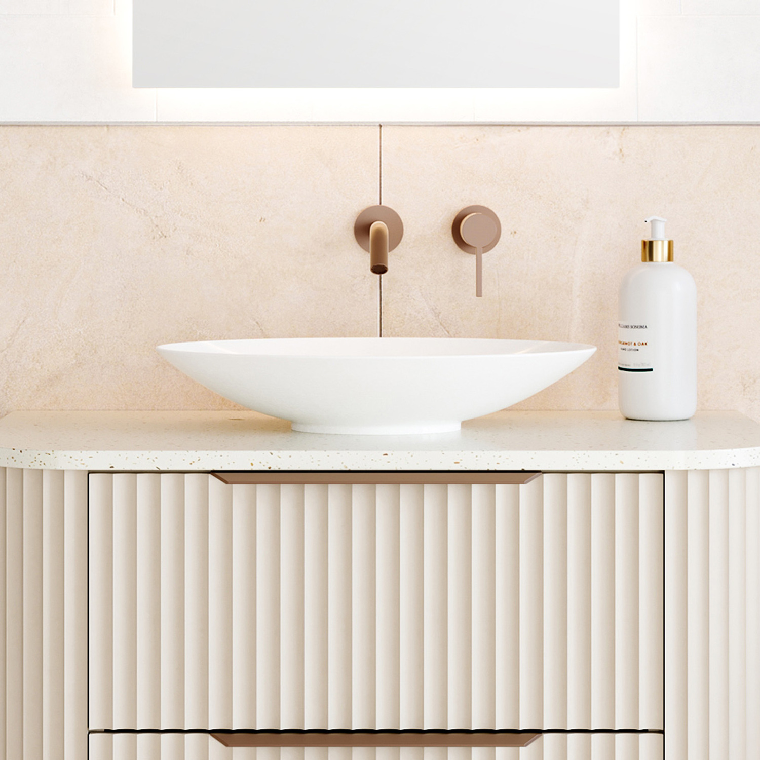 Feather 510mm Oval Ceramic Above Counter Basin