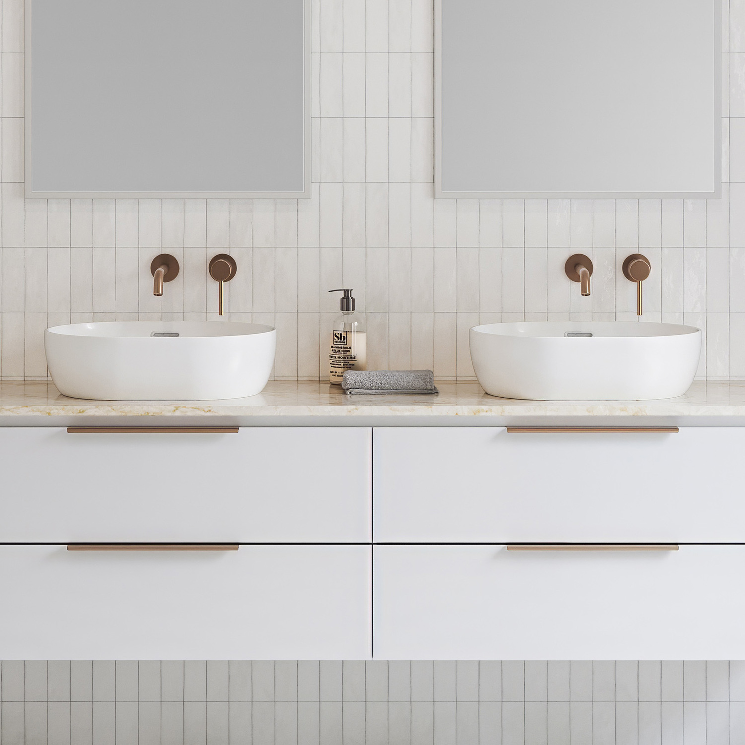 Giana 490mm Gloss White Above Counter Basin