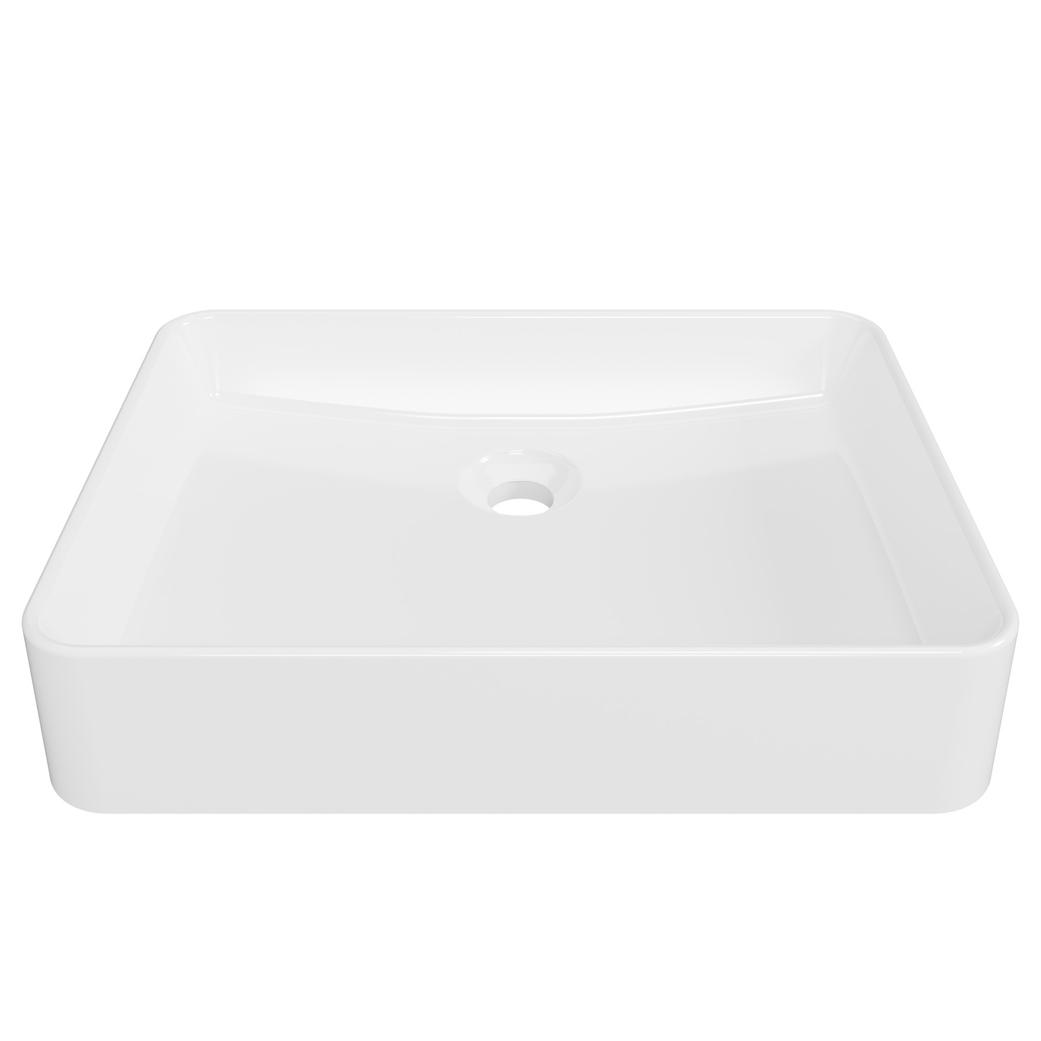 Fergus 500mm Gloss White Semi-recessed Basin
