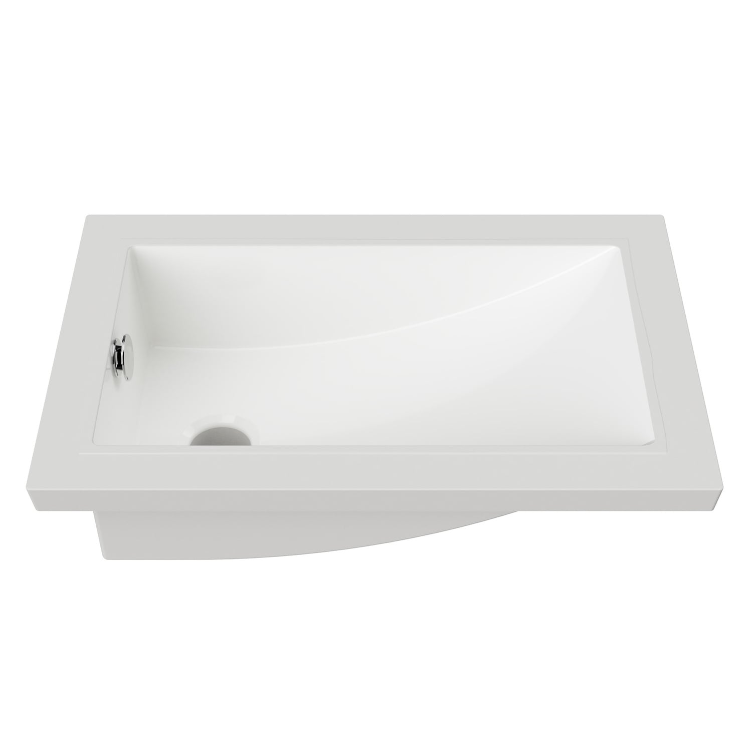 430mm White Rectangular Ceramic Undermount Basin