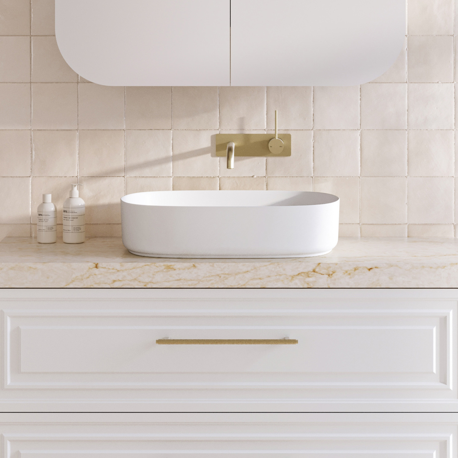 Myrtle 550mm Oval Ceramic Above Counter Basin