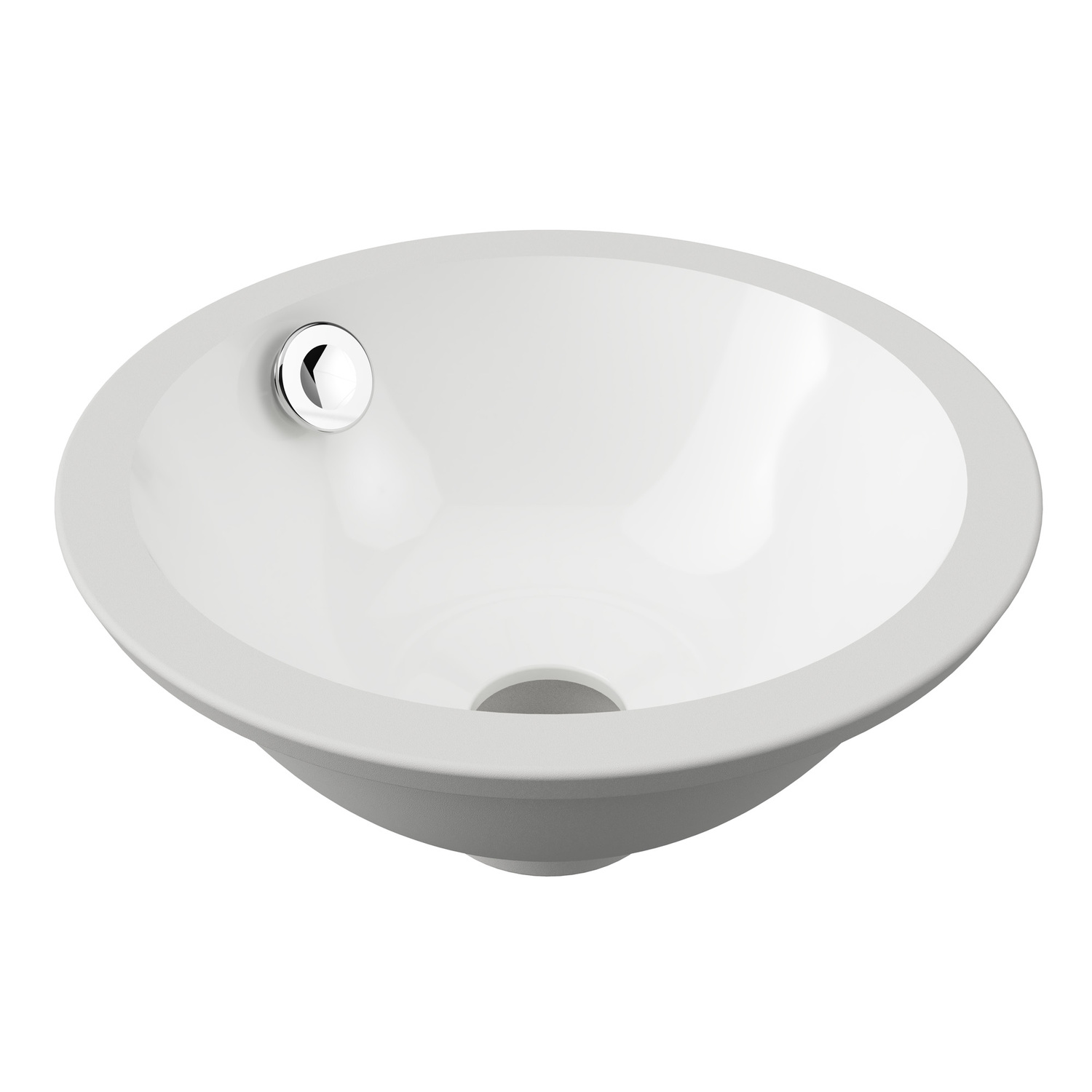 Round 260mm White Ceramic Undermount Basin