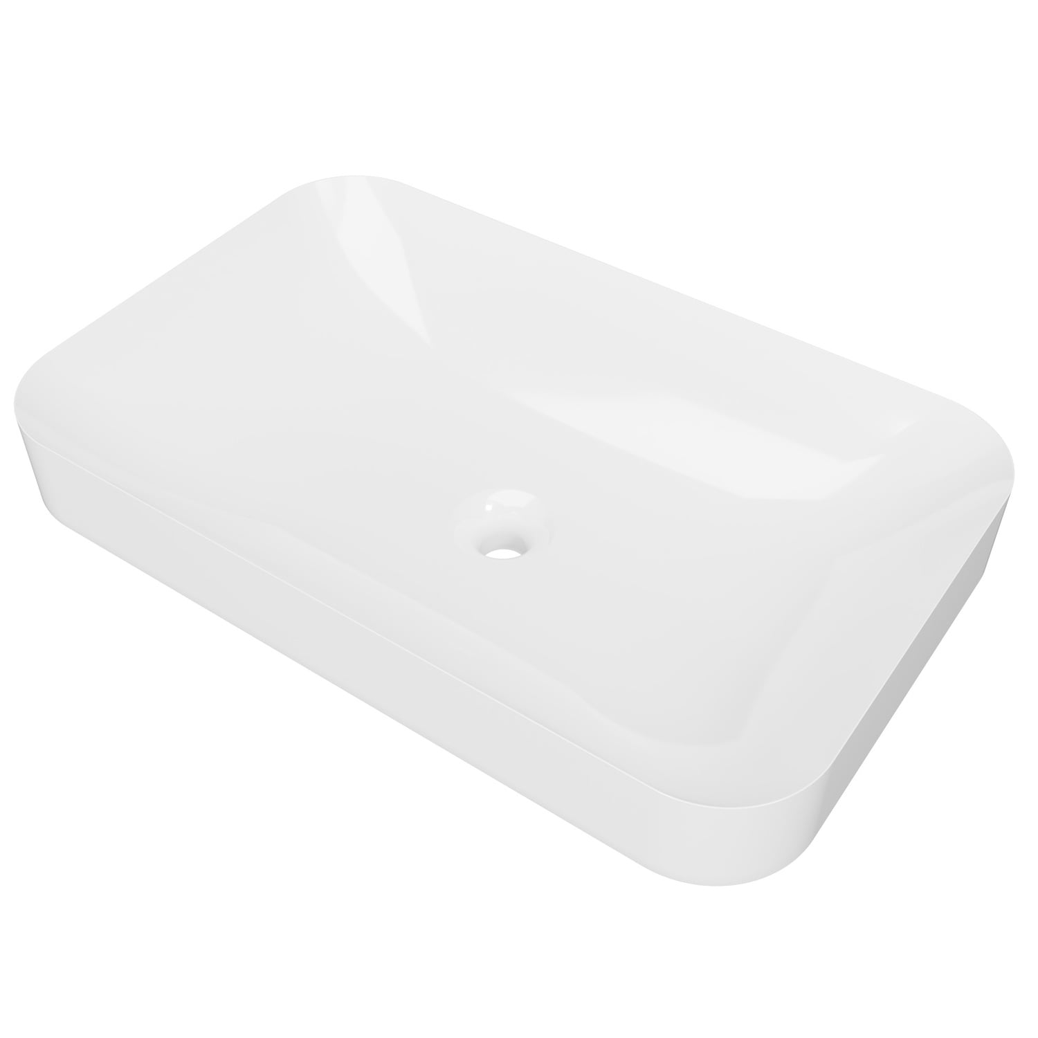 Rome 600mm Rectangular Ceramic Semi-Inset Basin