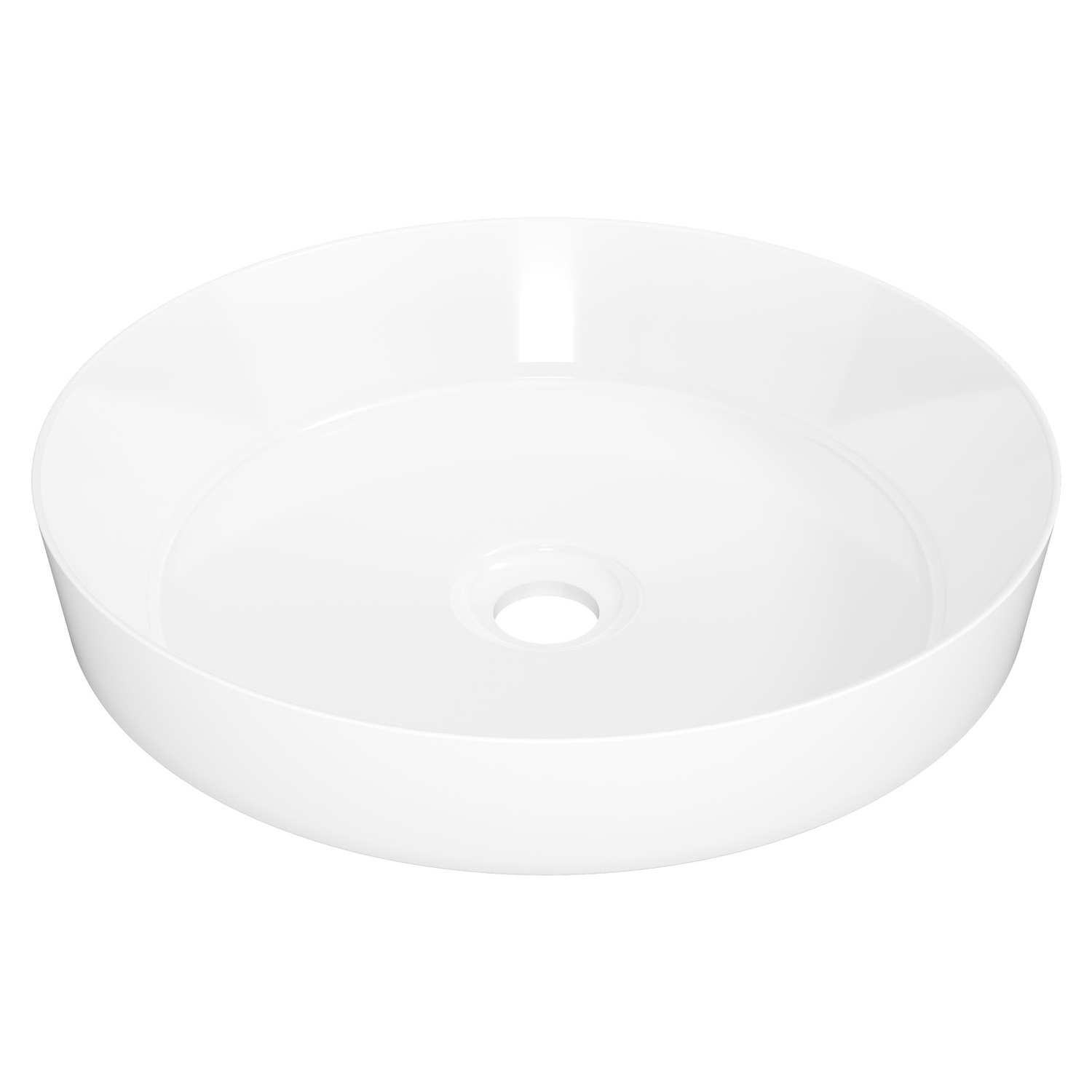 Radius 400mm Round Ceramic Semi-Inset Basin