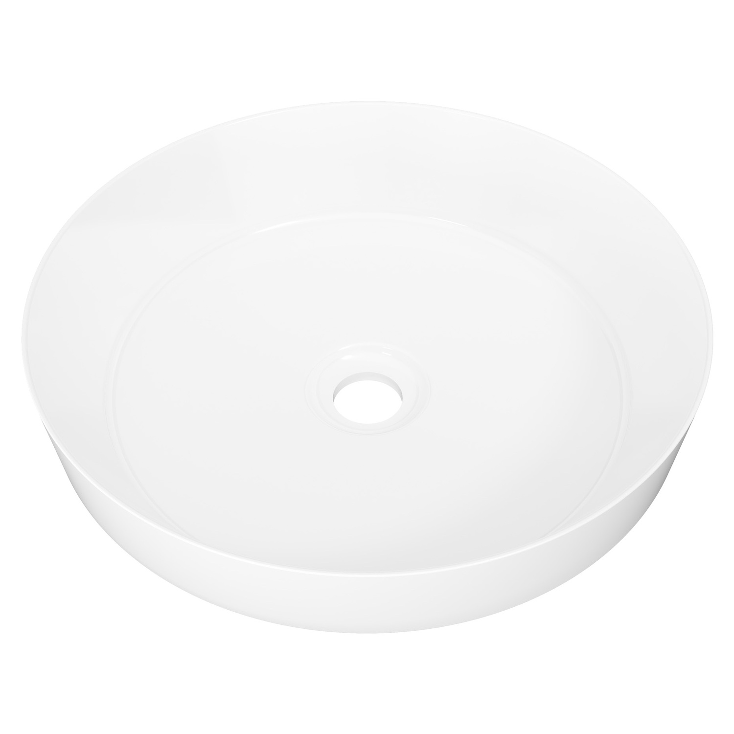 Radius 400mm Round Ceramic Semi-Inset Basin
