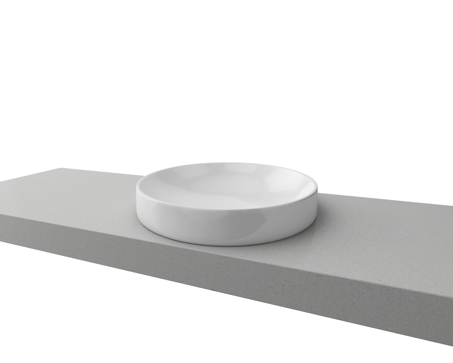 Radius 400mm Round Ceramic Semi-Inset Basin
