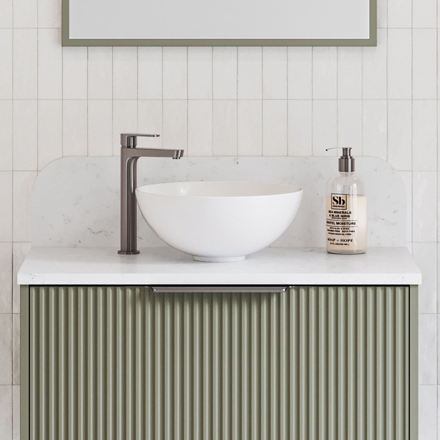 Rose 320mm Gloss White Round Ceramic Above Counter Basin