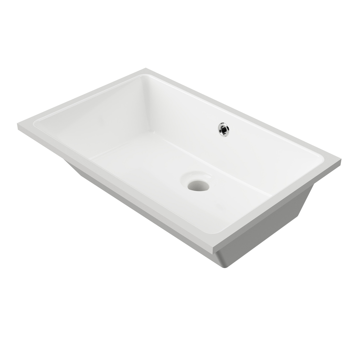 530mm White Rectangular Ceramic Undermount Basin