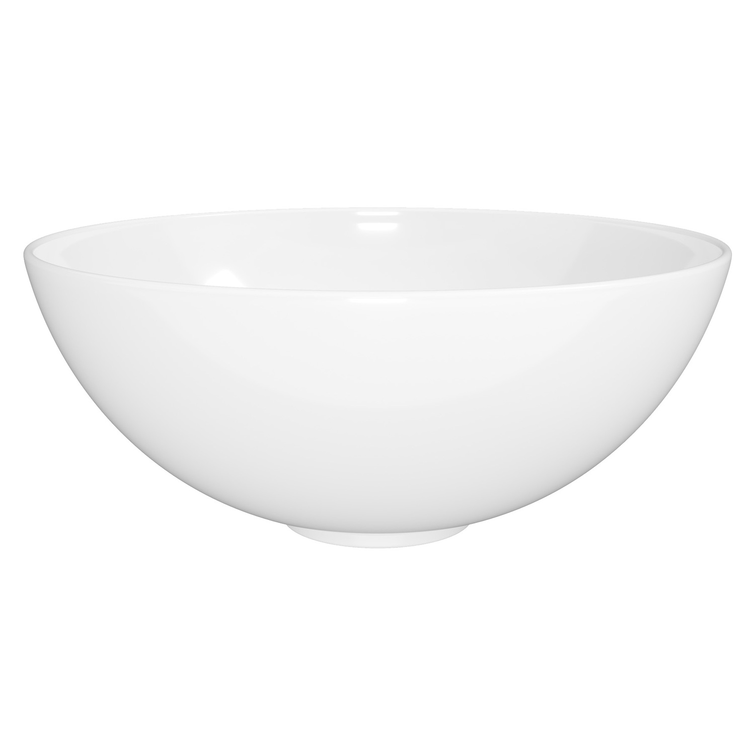 Rose 320mm Gloss White Round Ceramic Above Counter Basin