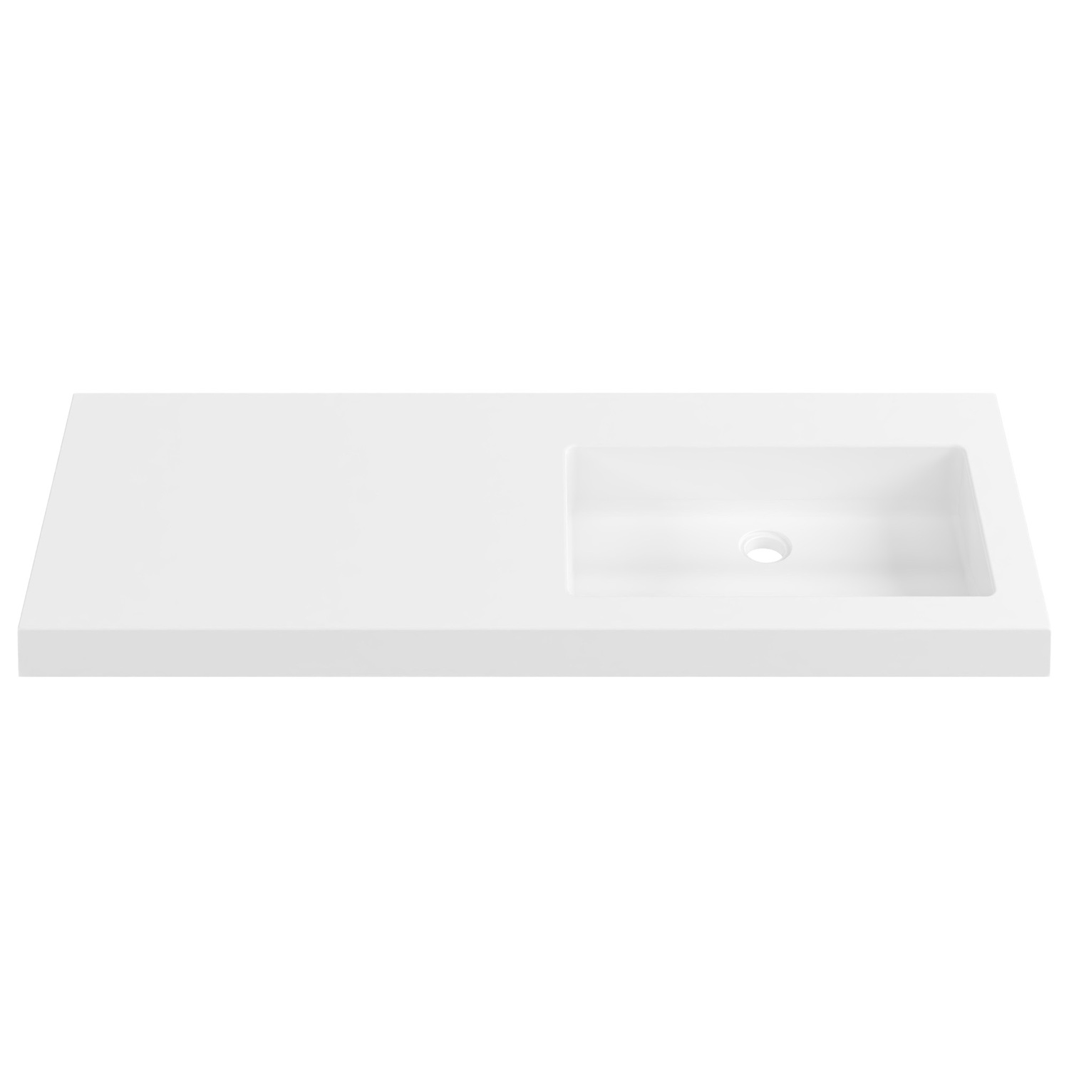 Essential 1200mm Gloss White Composite Wall Hung Basin