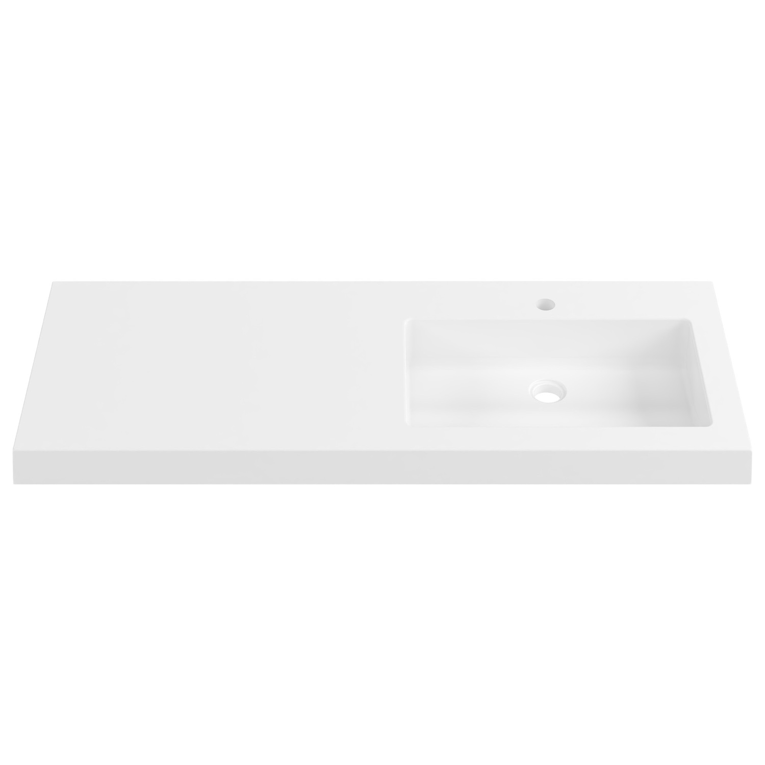 Essential 1200mm Gloss White Composite Wall Hung Basin