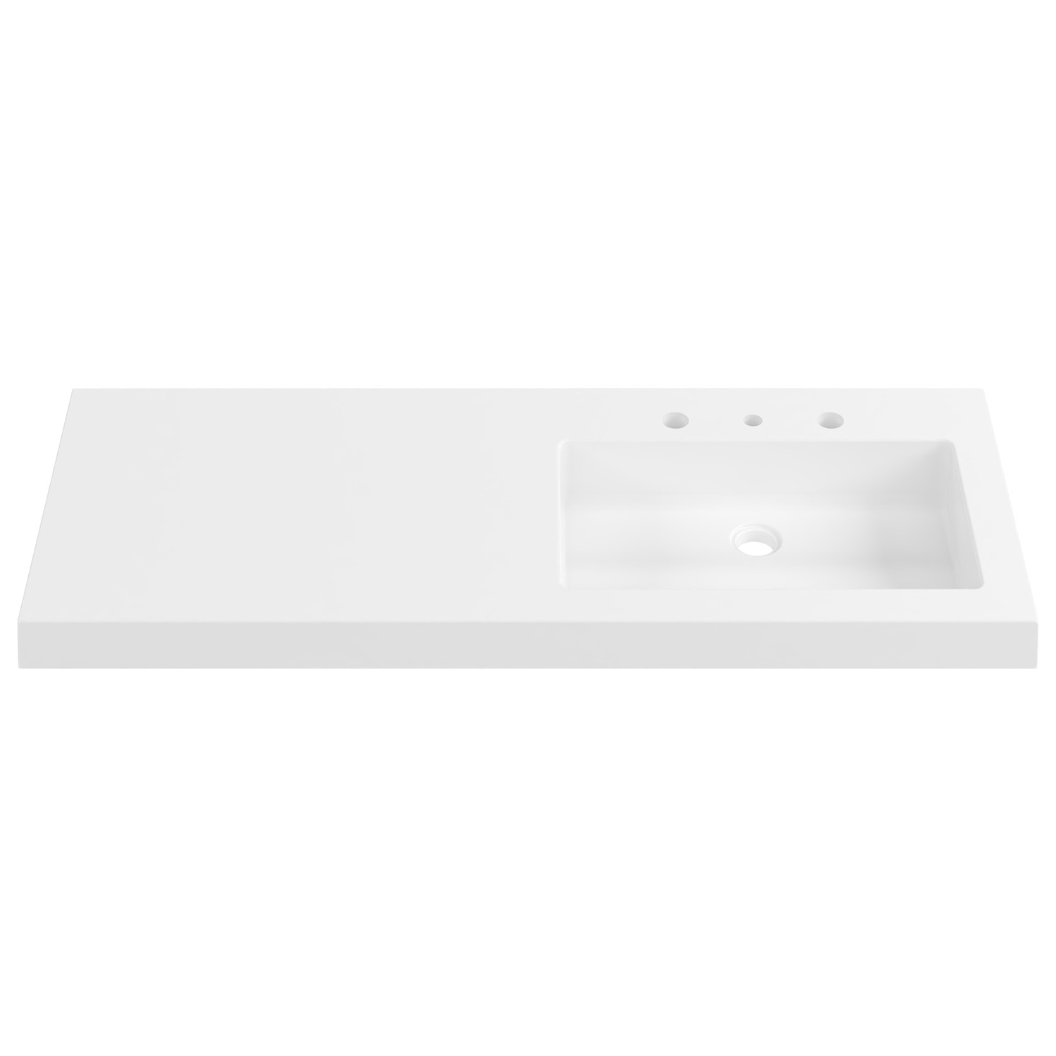 Essential 1200mm Gloss White Composite Wall Hung Basin