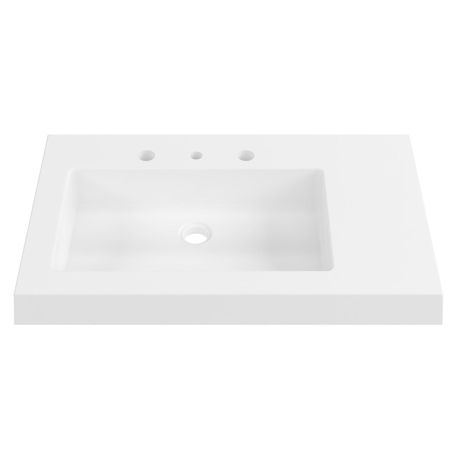 Essential 750mm Gloss White Composite Wall Hung Basin