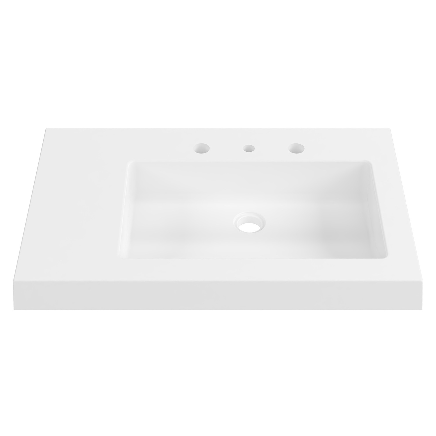 Essential 750mm Gloss White Composite Wall Hung Basin