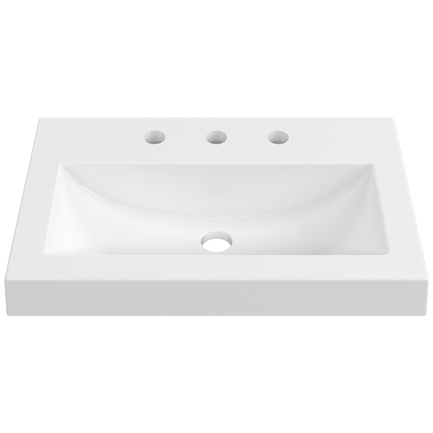 Monaco Grand Ensuite 600mm Gloss White Wall Hung Basin