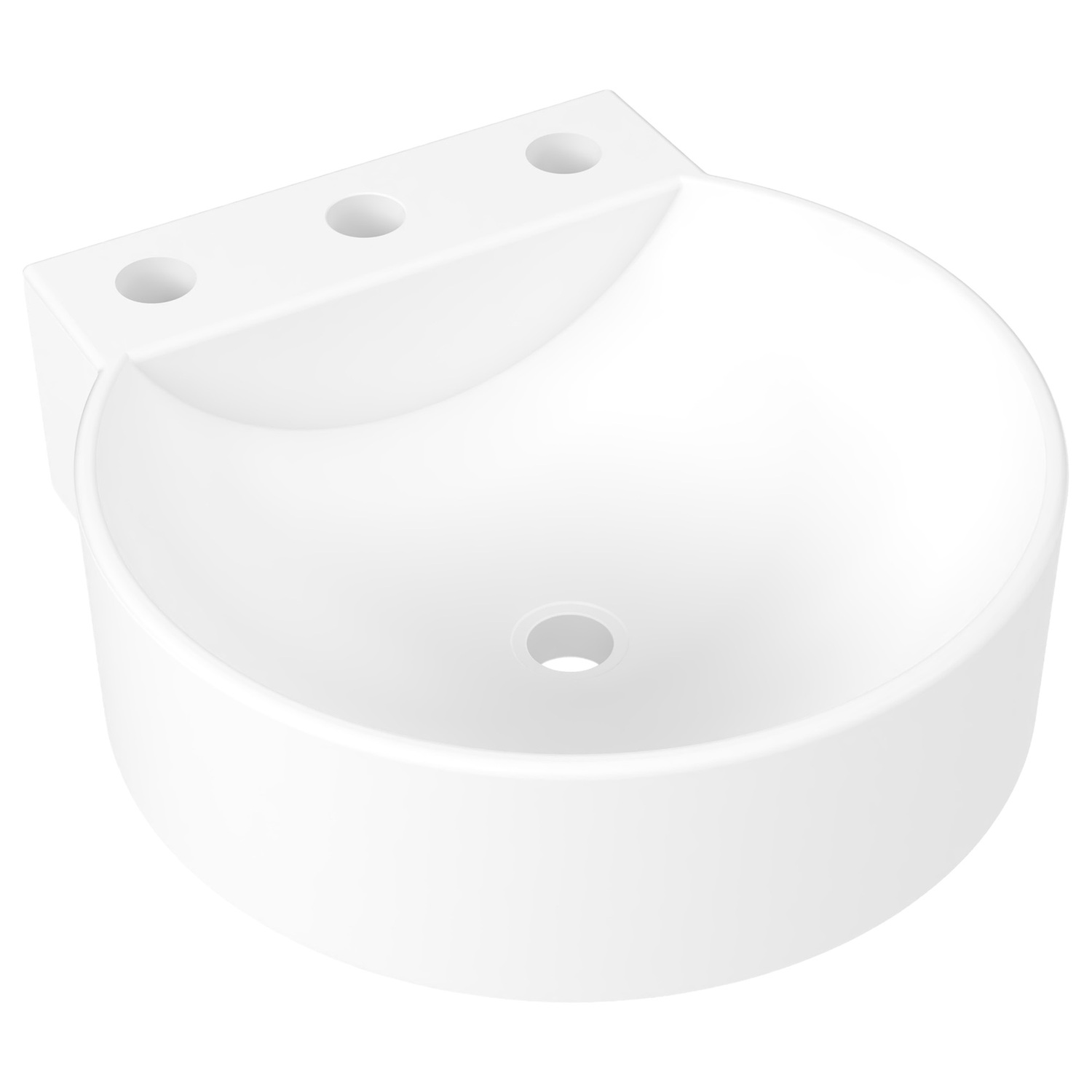 Quay 420mm Gloss White Composite Wall Hung Basin