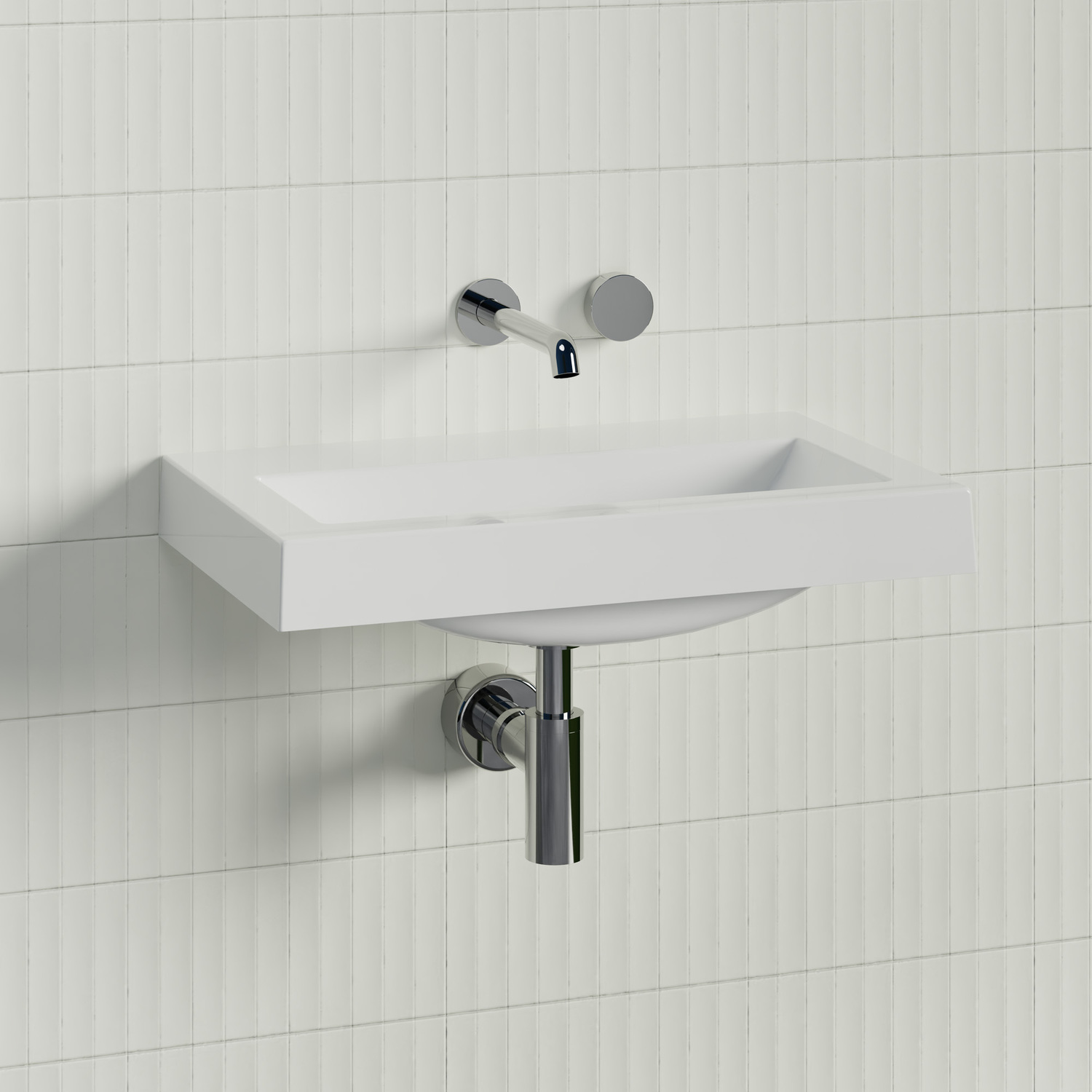 Monaco Grand Ensuite 600mm Gloss White Wall Hung Basin