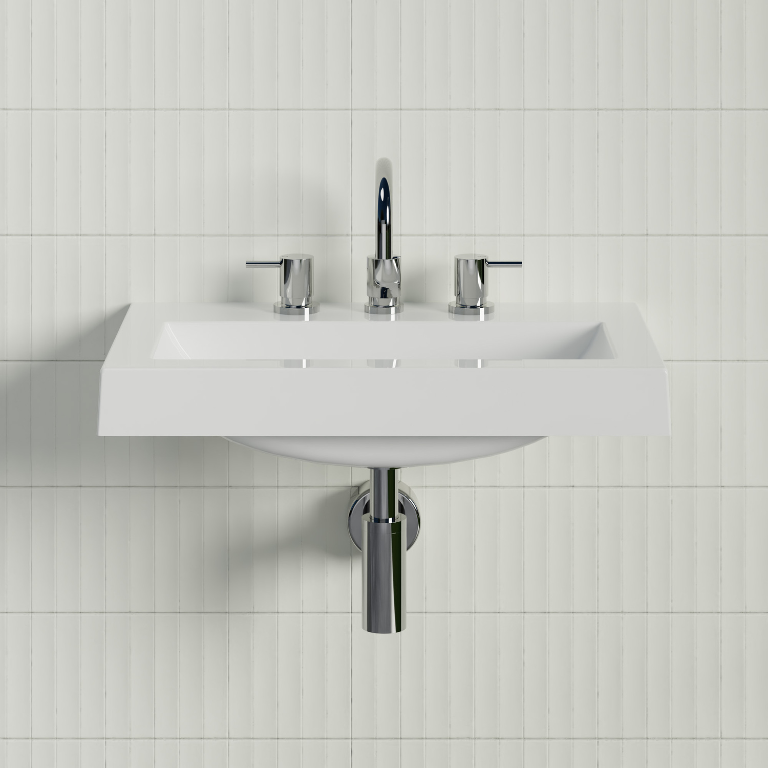 Monaco Grand Ensuite 600mm Gloss White Wall Hung Basin