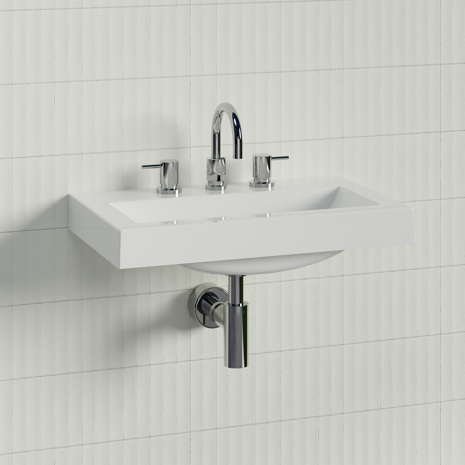 Monaco Grand Ensuite 600mm Gloss White Wall Hung Basin