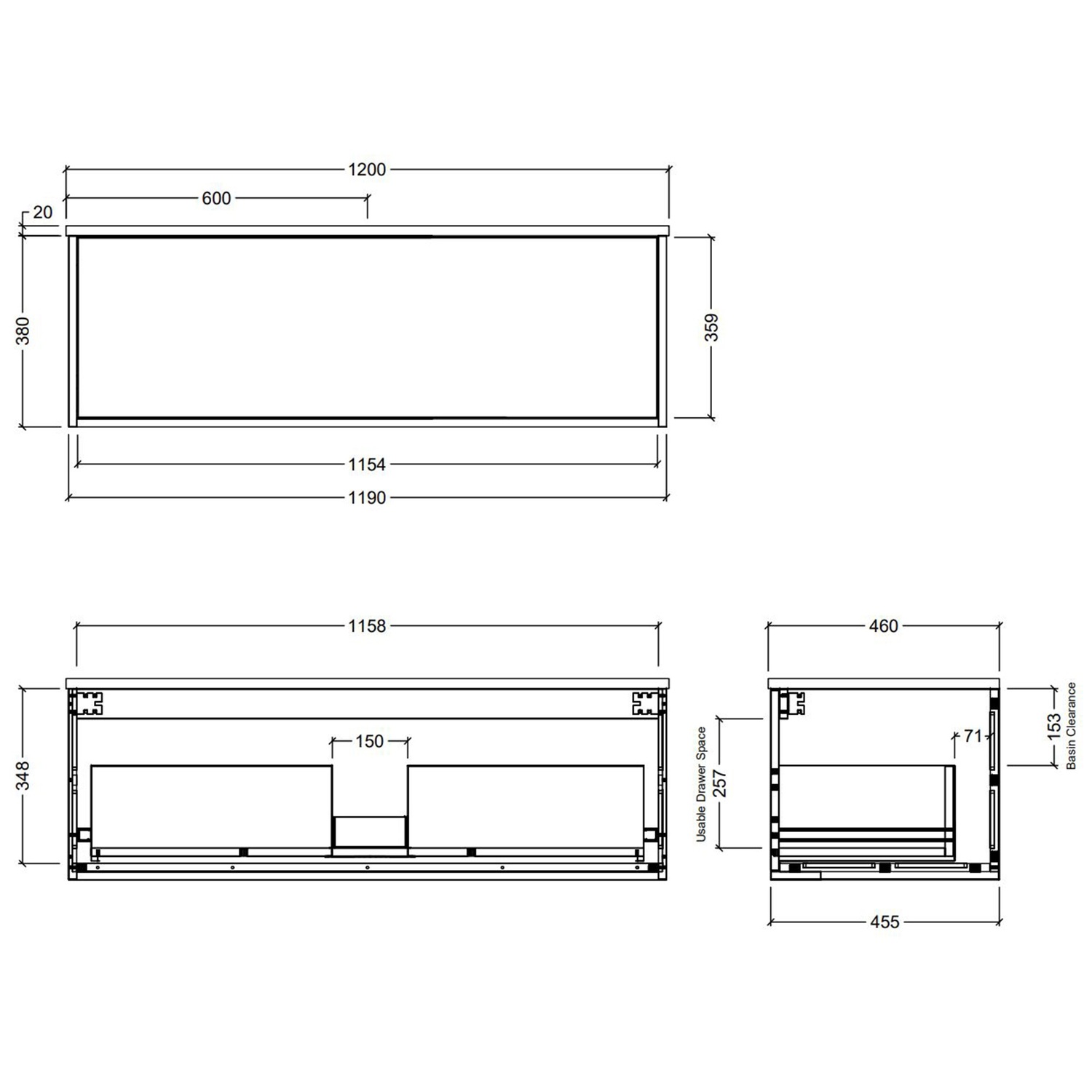 Elwood Apollo Wall Hung Single Vanity Unit
