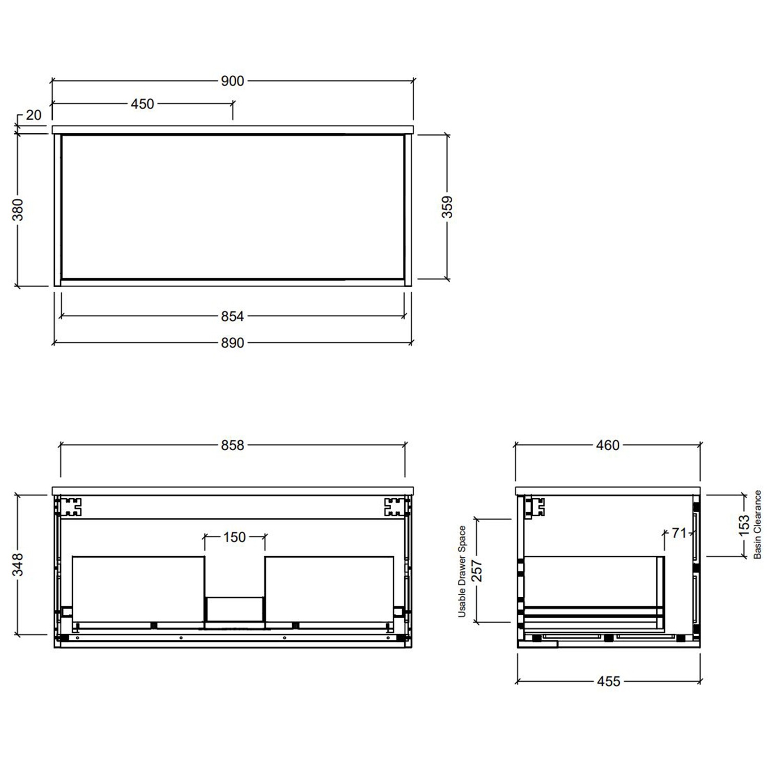 Elwood Apollo Wall Hung Single Vanity Unit