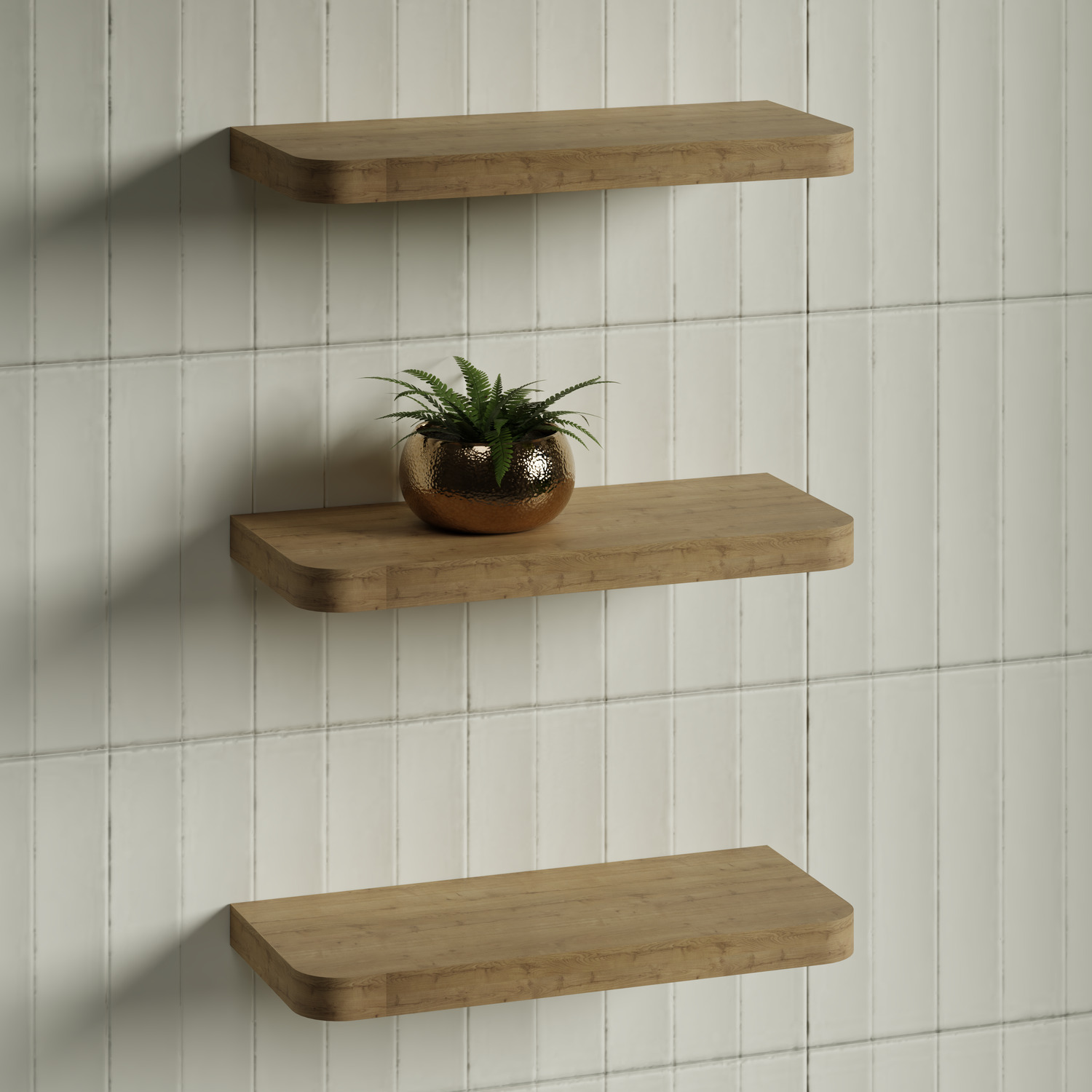 Splice Curved Bathroom Shelf