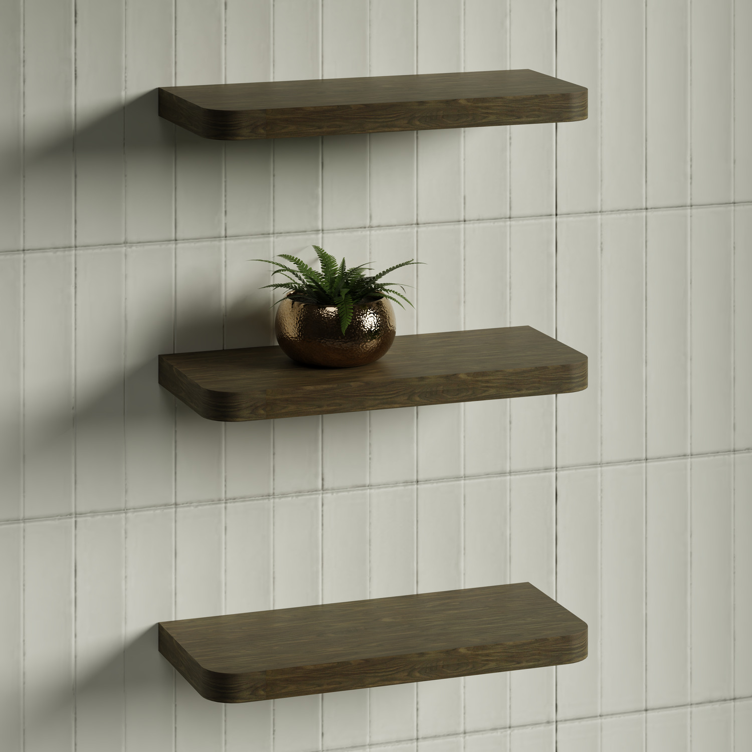 Splice Curved Bathroom Shelf