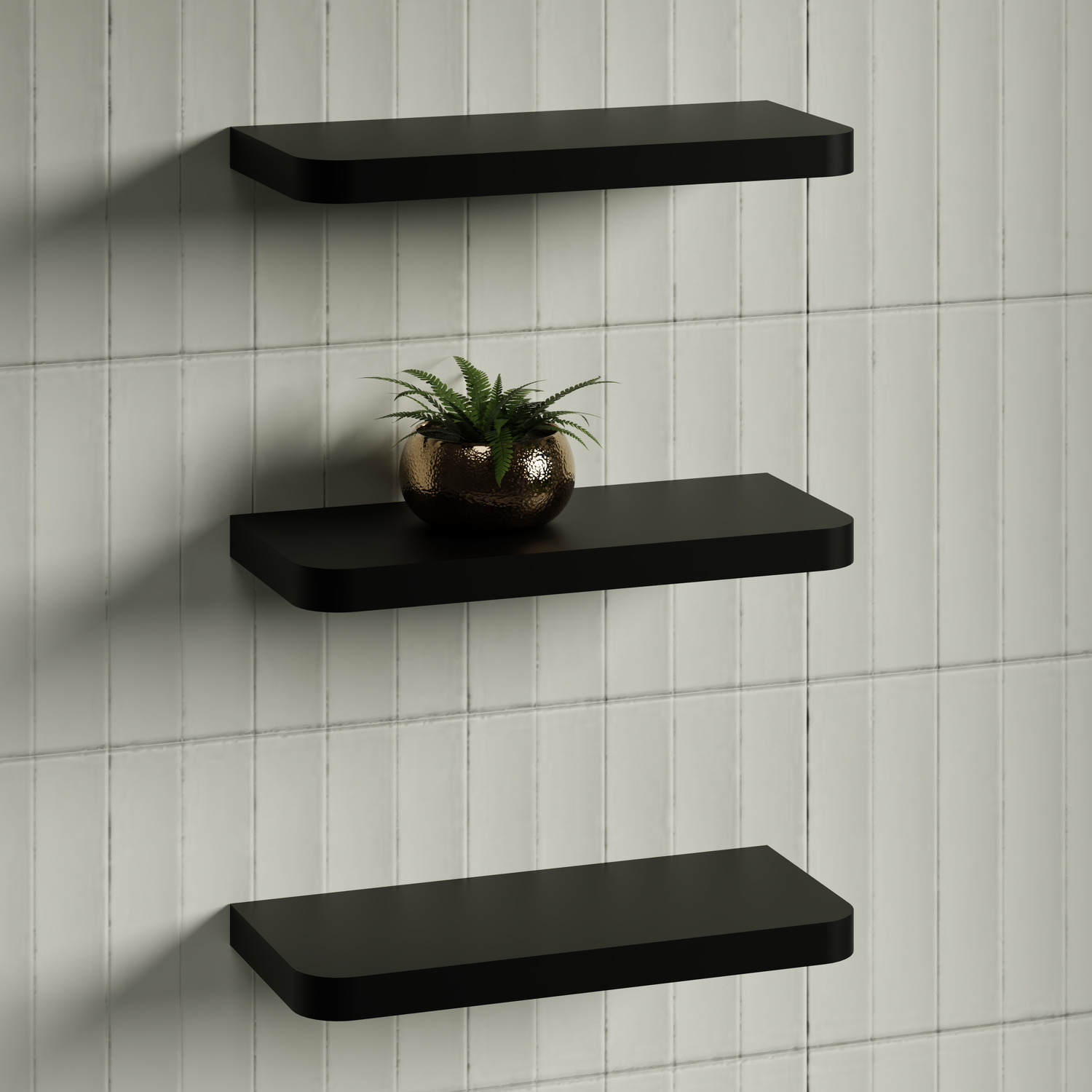 Splice Curved Bathroom Shelf