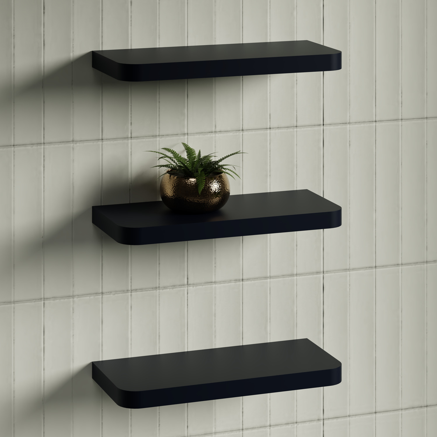 Splice Curved Bathroom Shelf