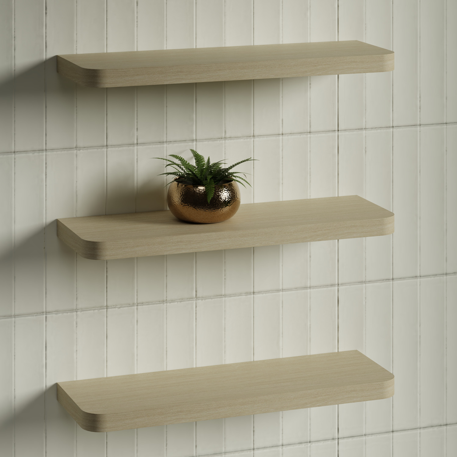 Splice Curved Bathroom Shelf