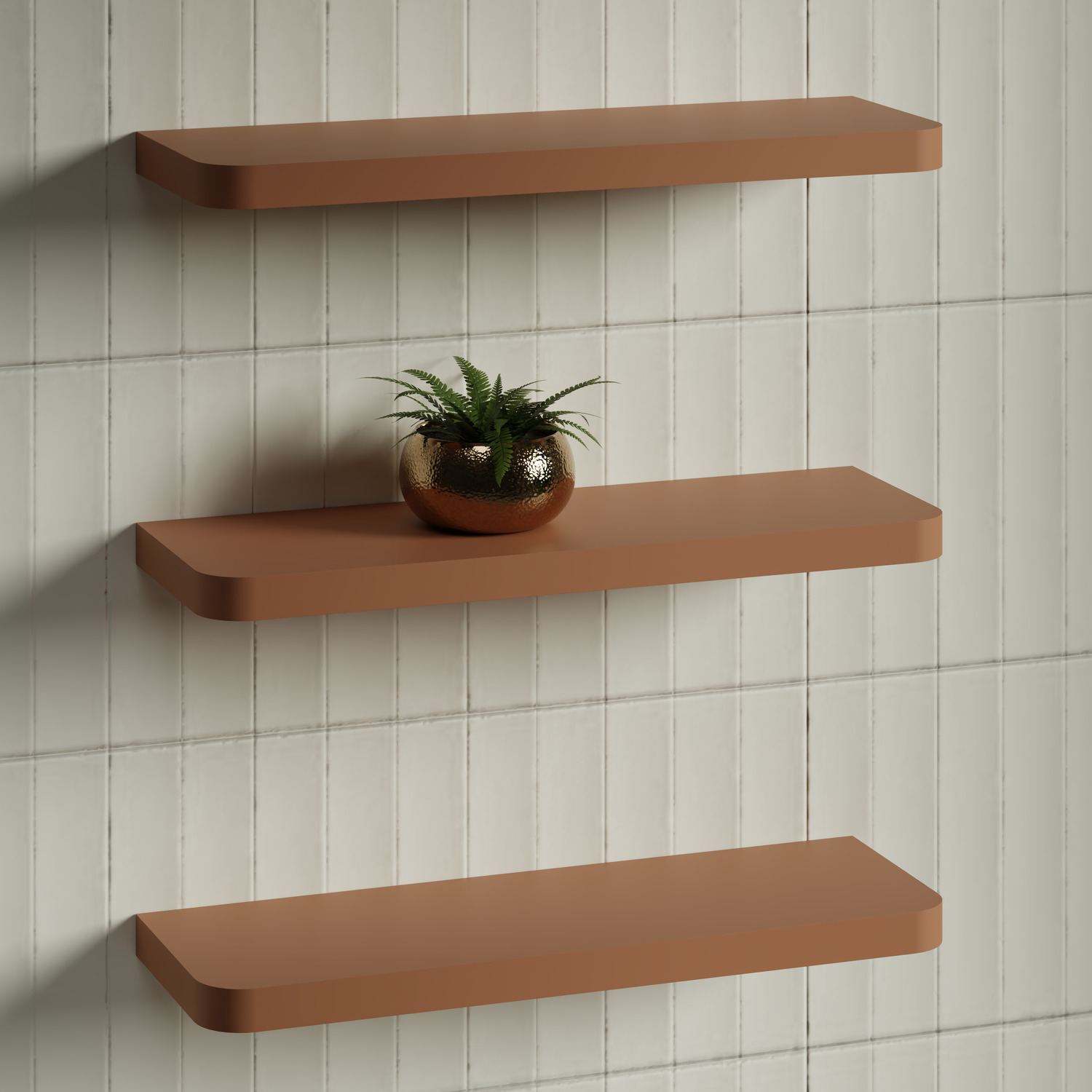 Splice Curved Bathroom Shelf