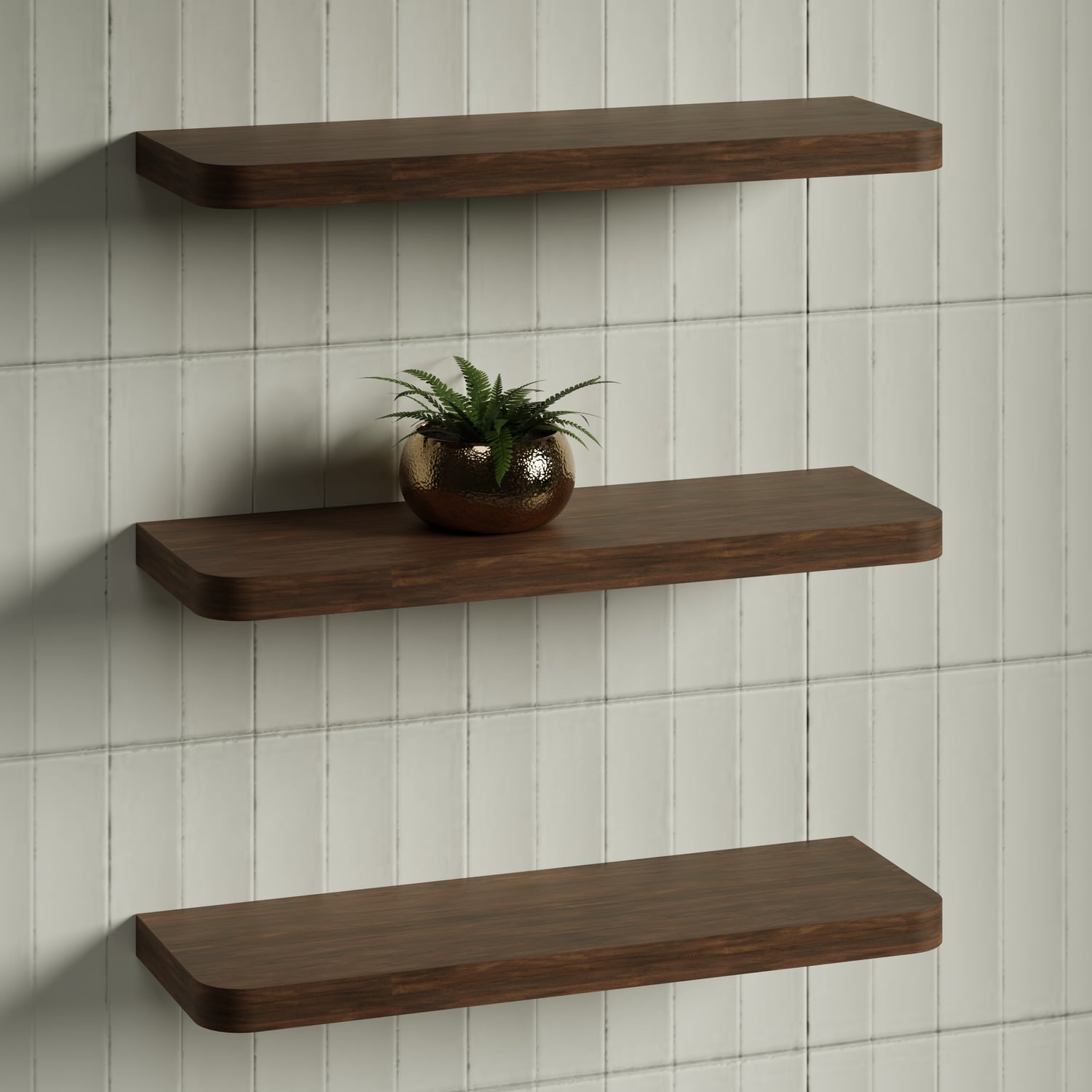 Splice Curved Bathroom Shelf