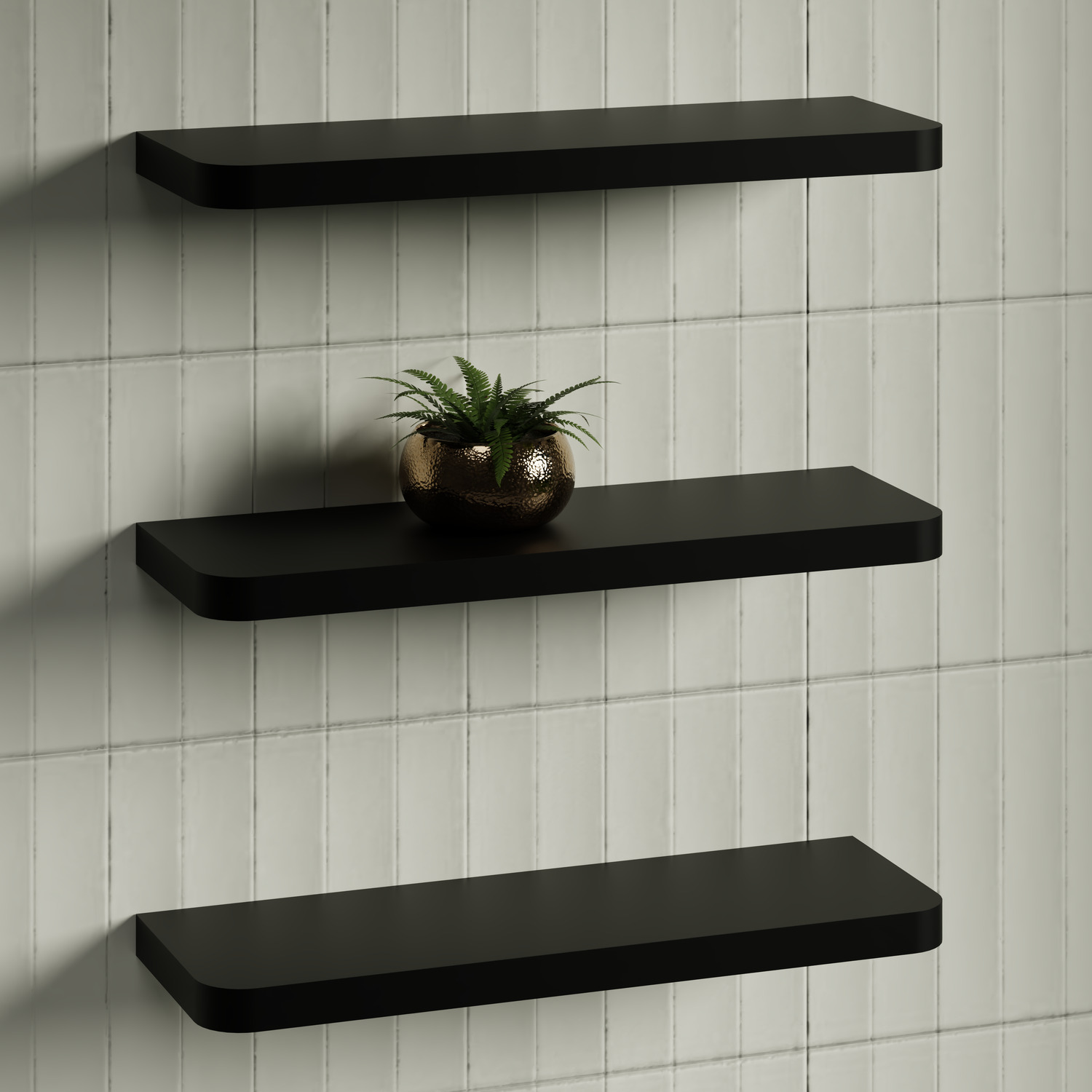 Splice Curved Bathroom Shelf