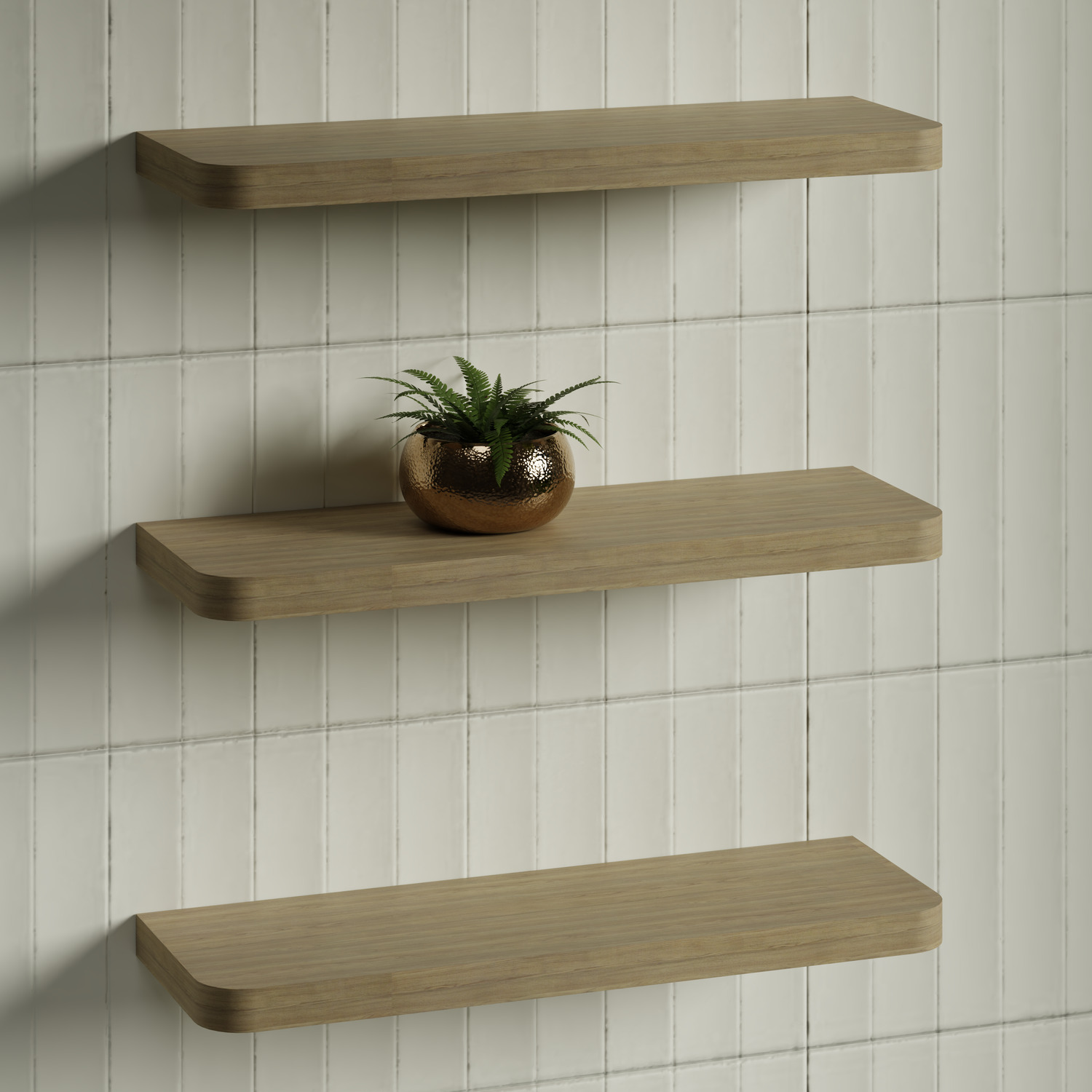 Splice Curved Bathroom Shelf
