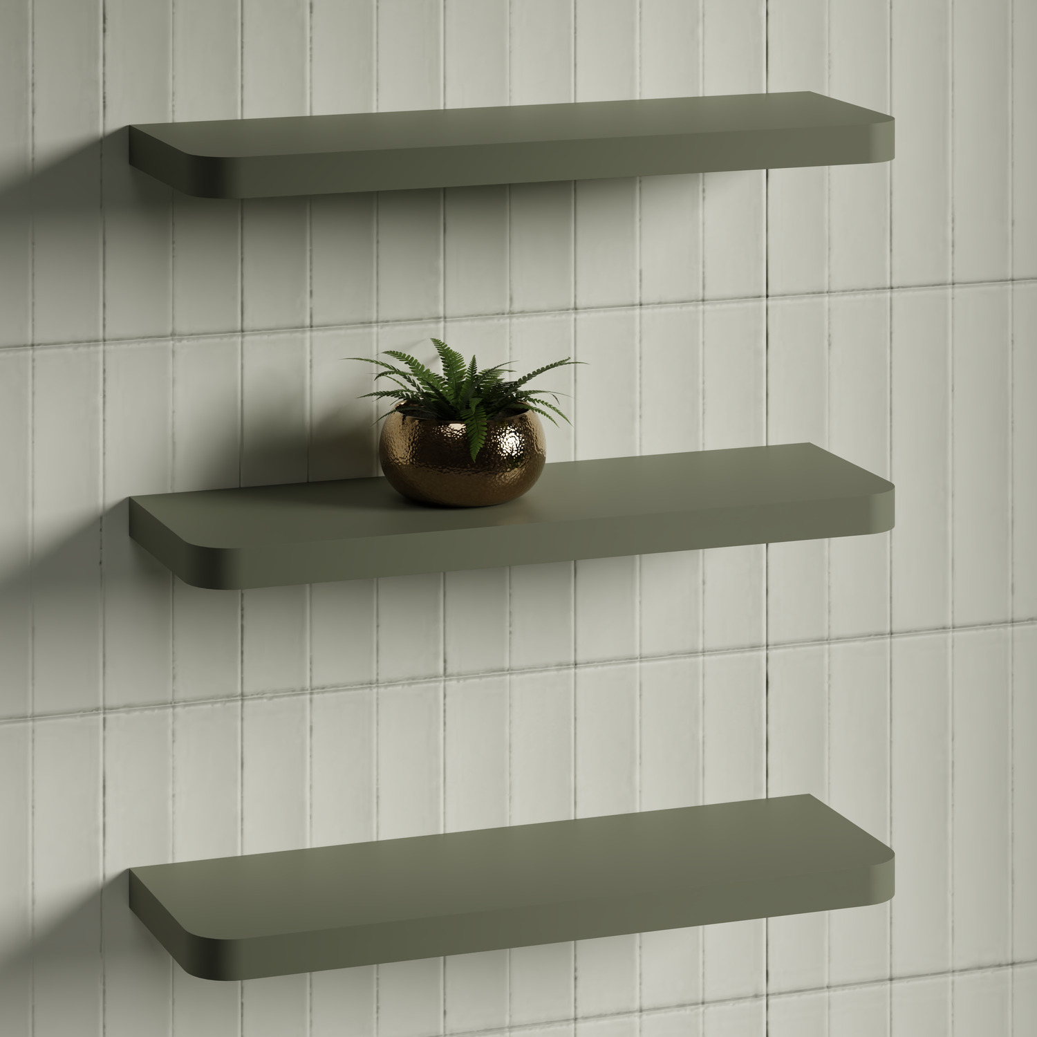 Splice Curved Bathroom Shelf